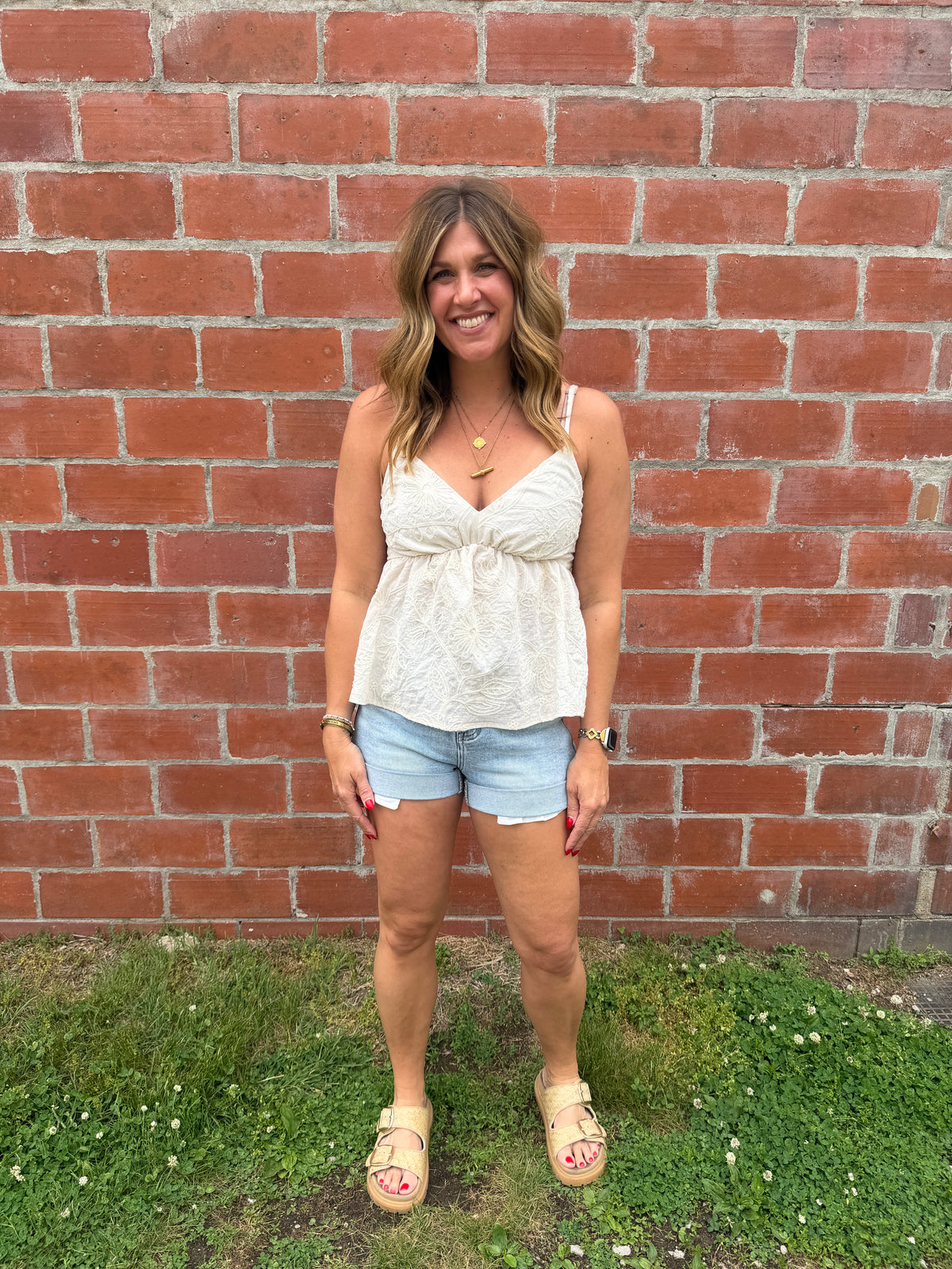 Embroidered Floral Tank