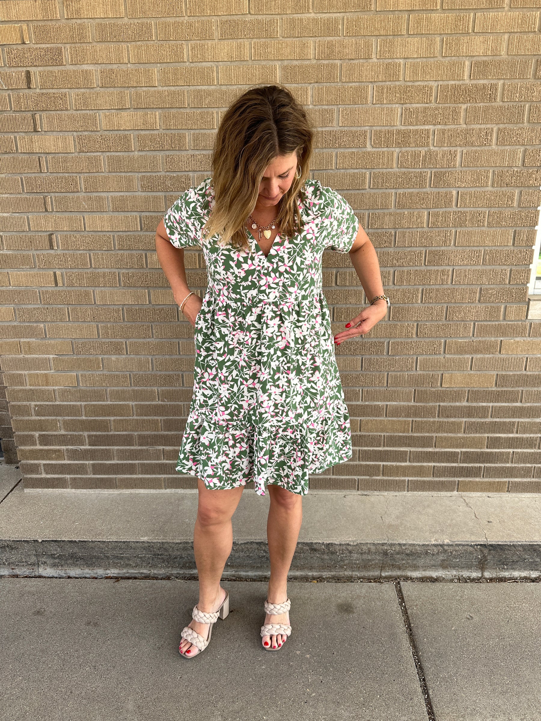 Green Floral Dress
