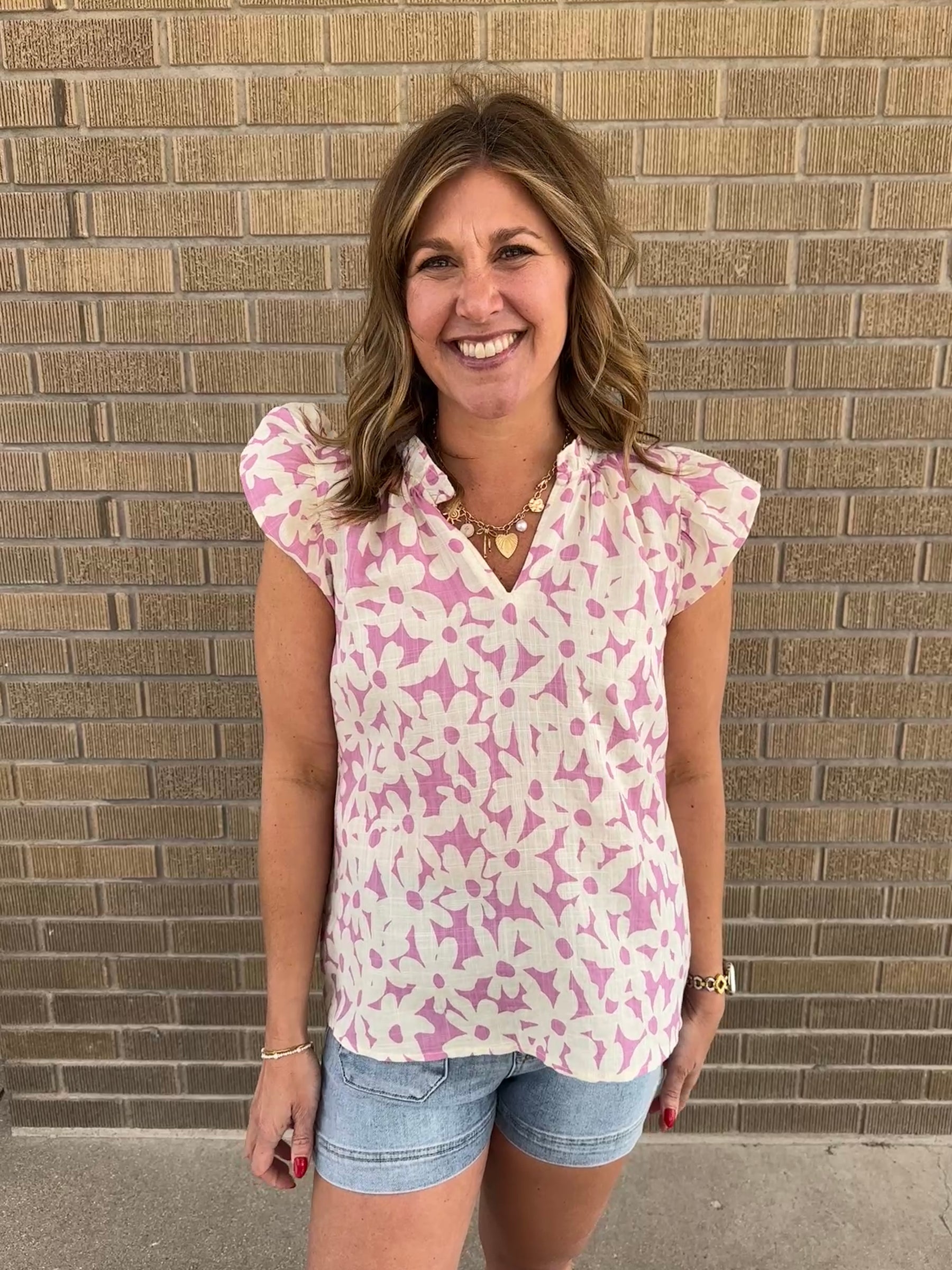 Lilac Floral Blouse