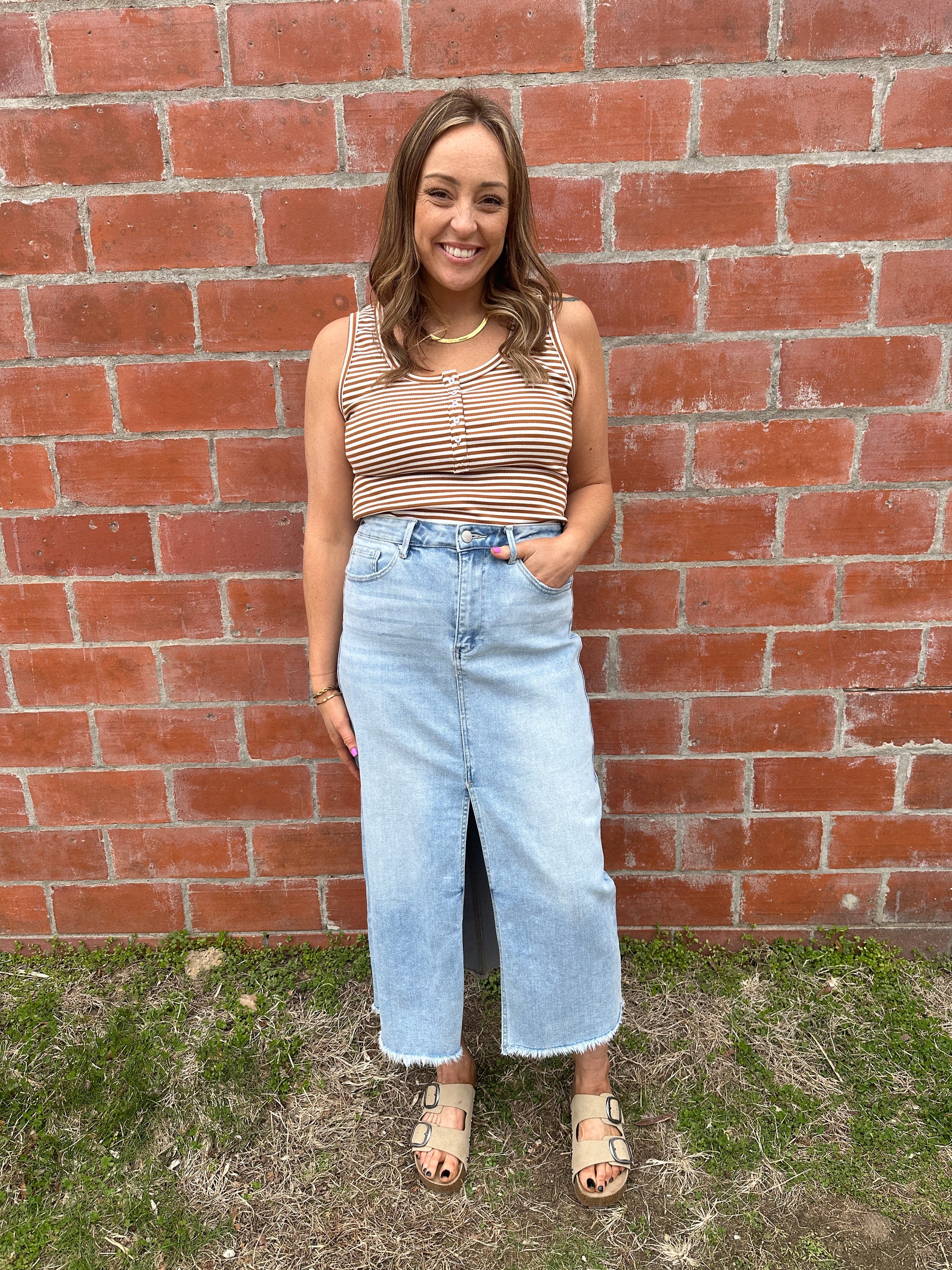 Denim Maxi Skirt