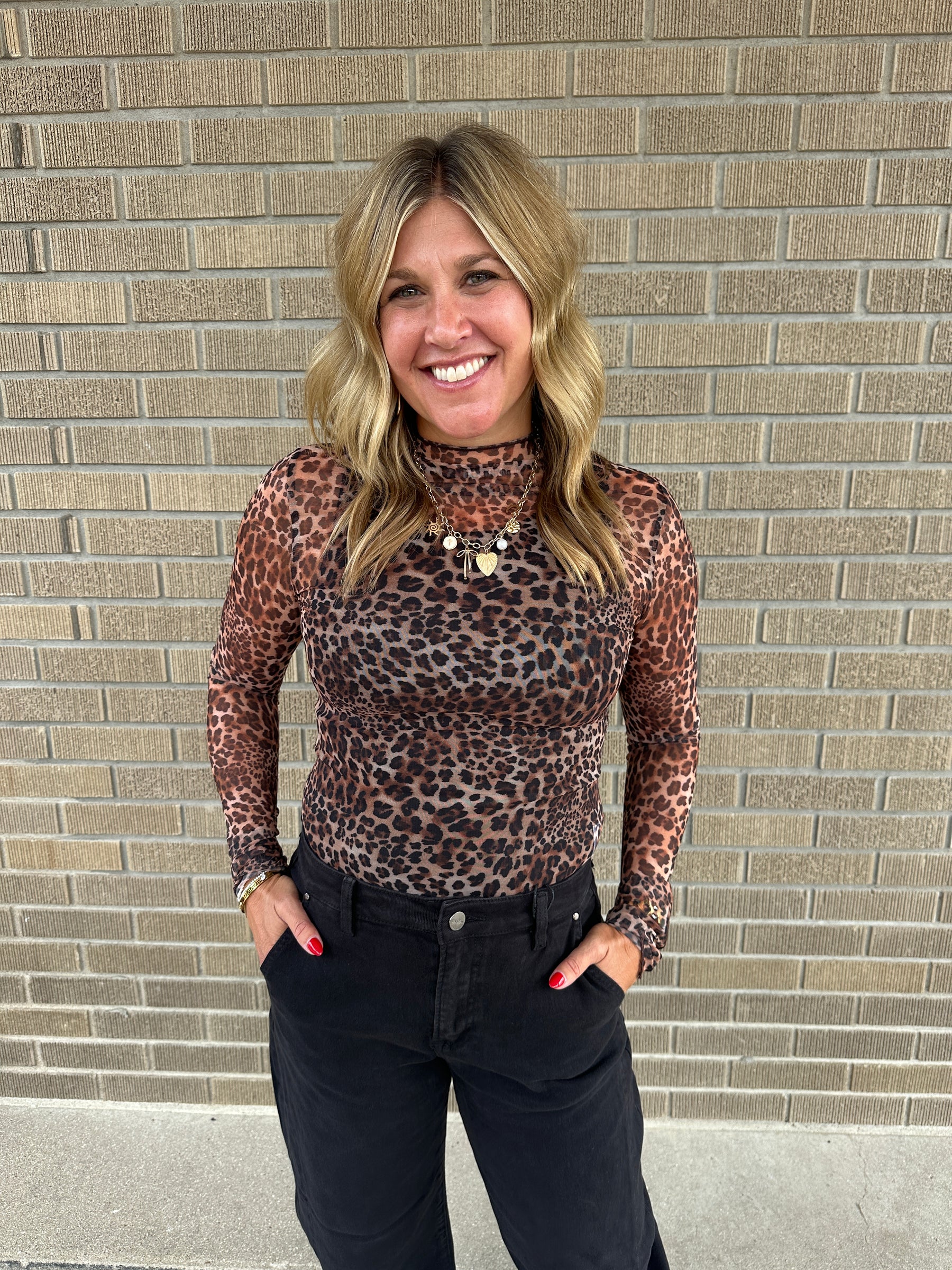 Leopard Layering Top