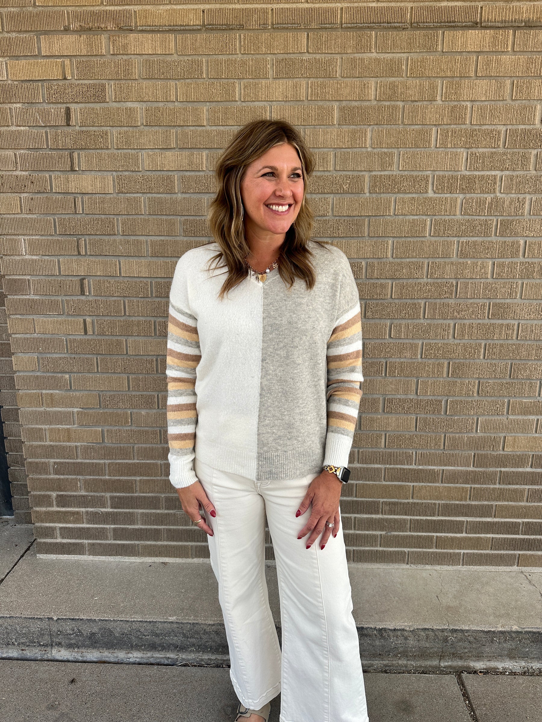 Neutrals Colorblock Sweater