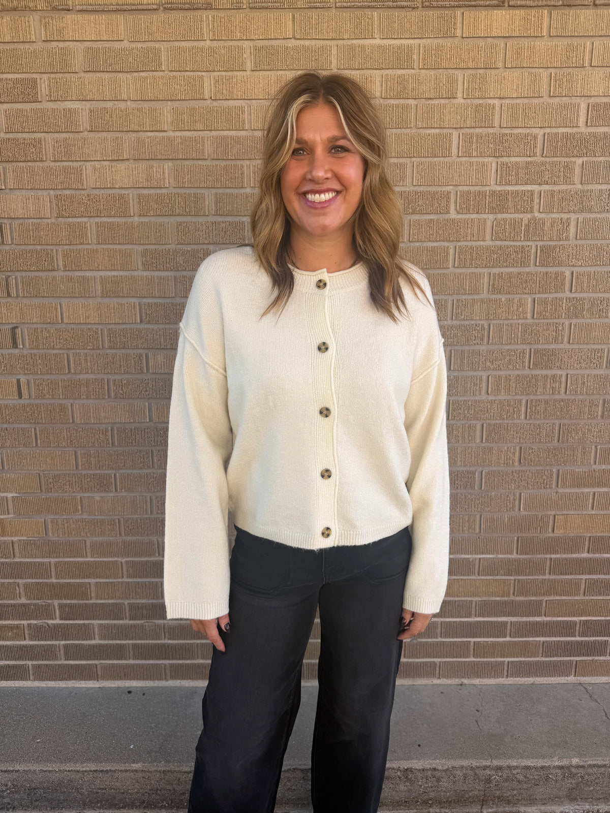 Free Spirit Oversized Cardigan - Cream