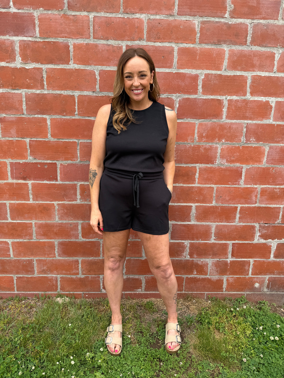 Out and About Romper - Black