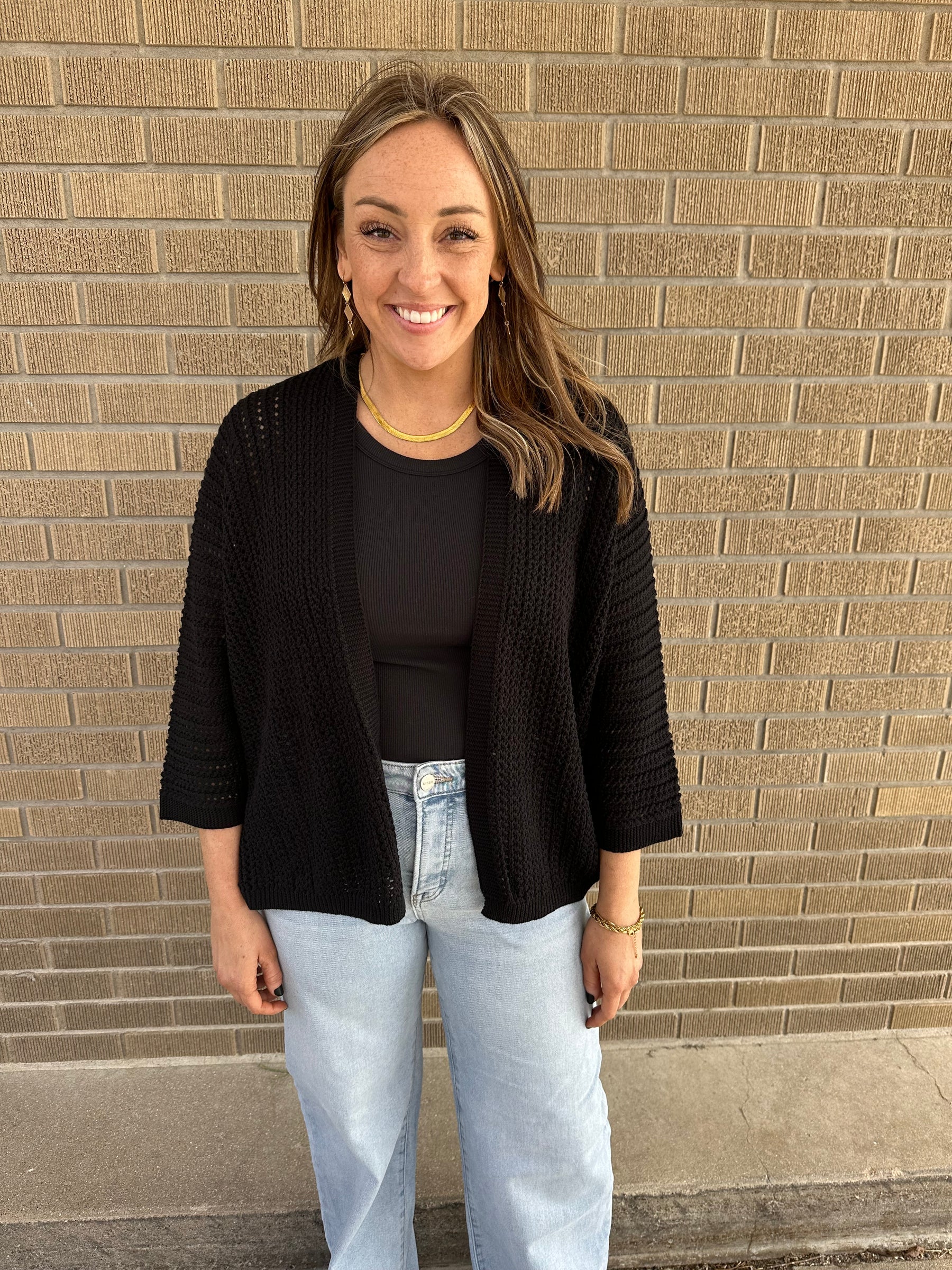 Perfect Black Crochet Throwover