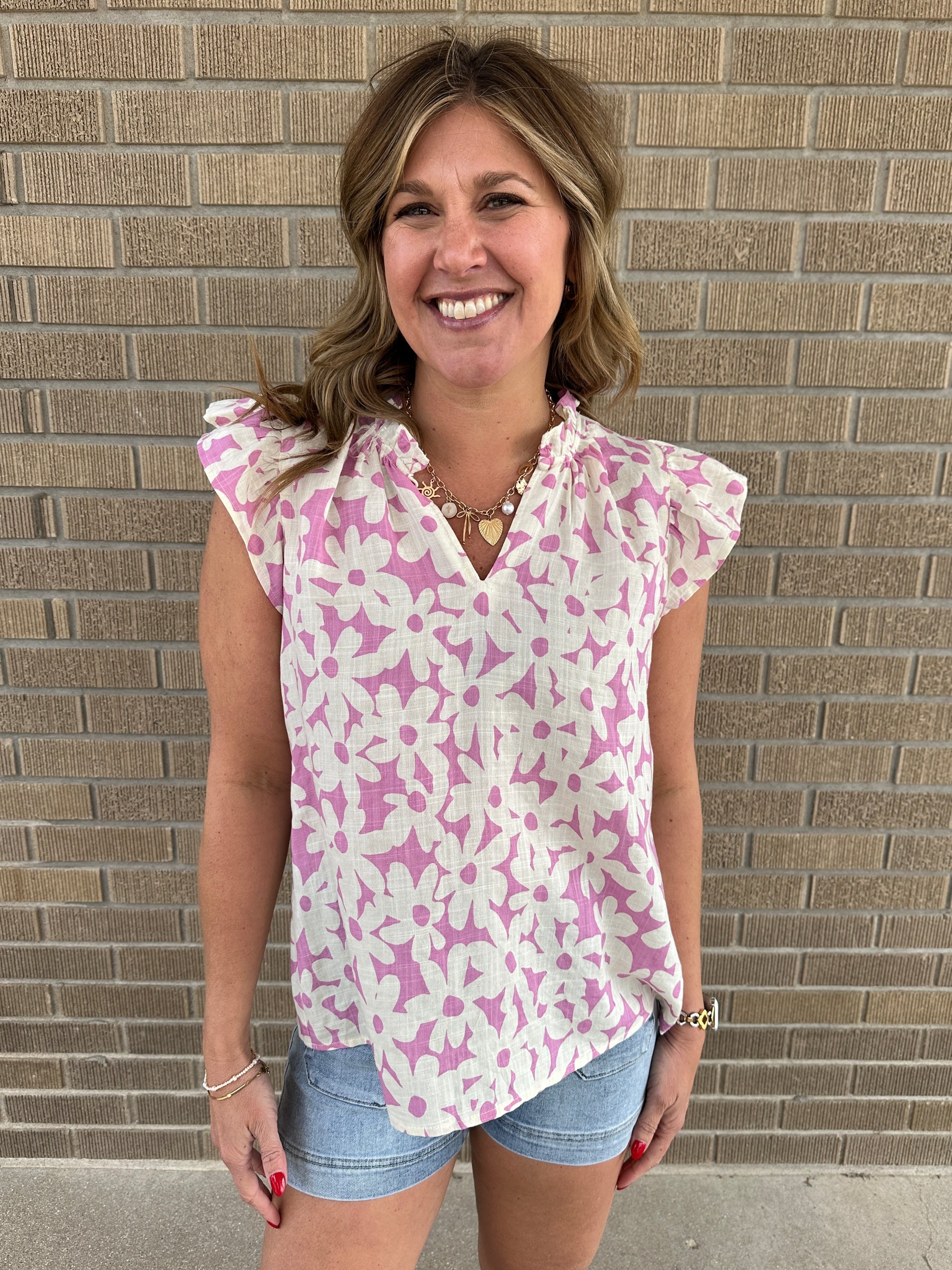 Lilac Floral Blouse