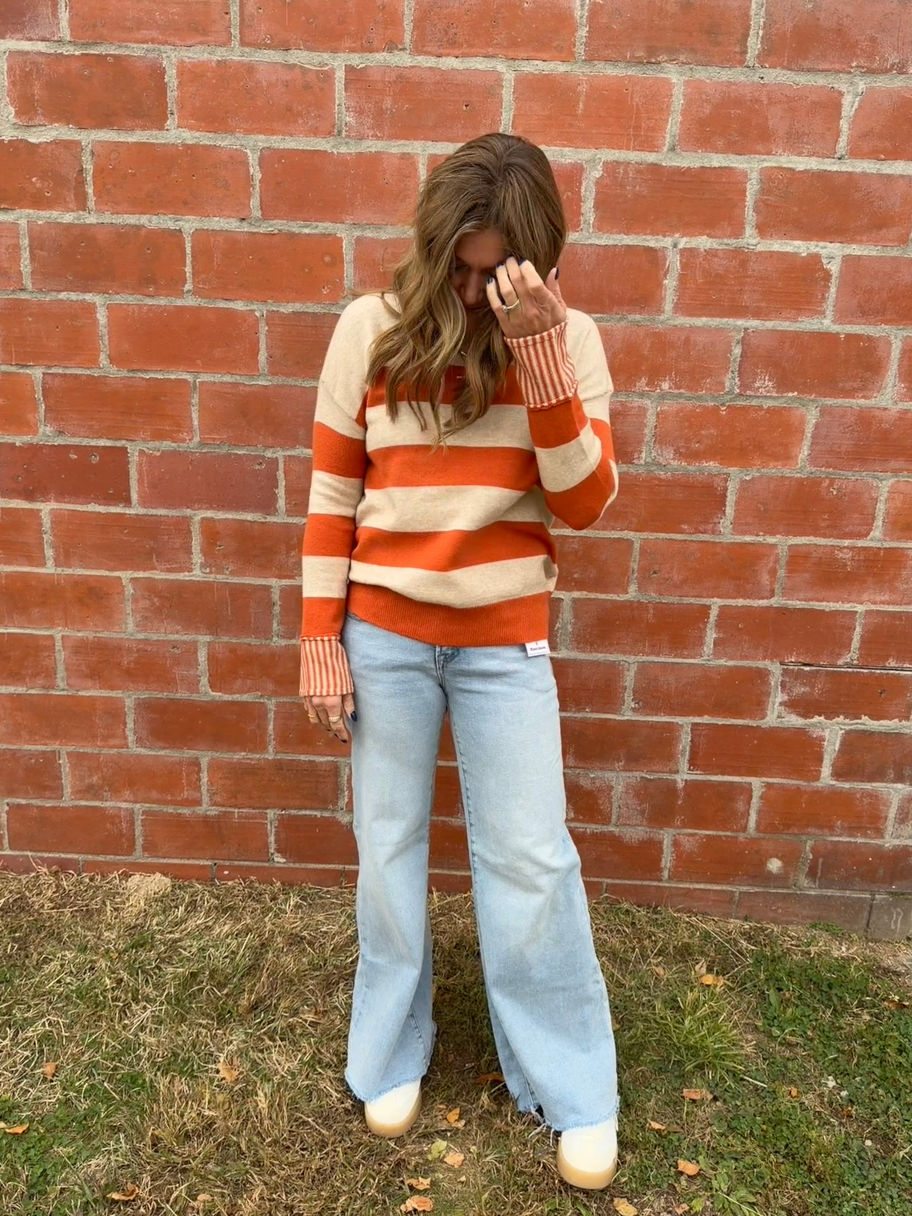 Orange You Happy Stripe Sweater