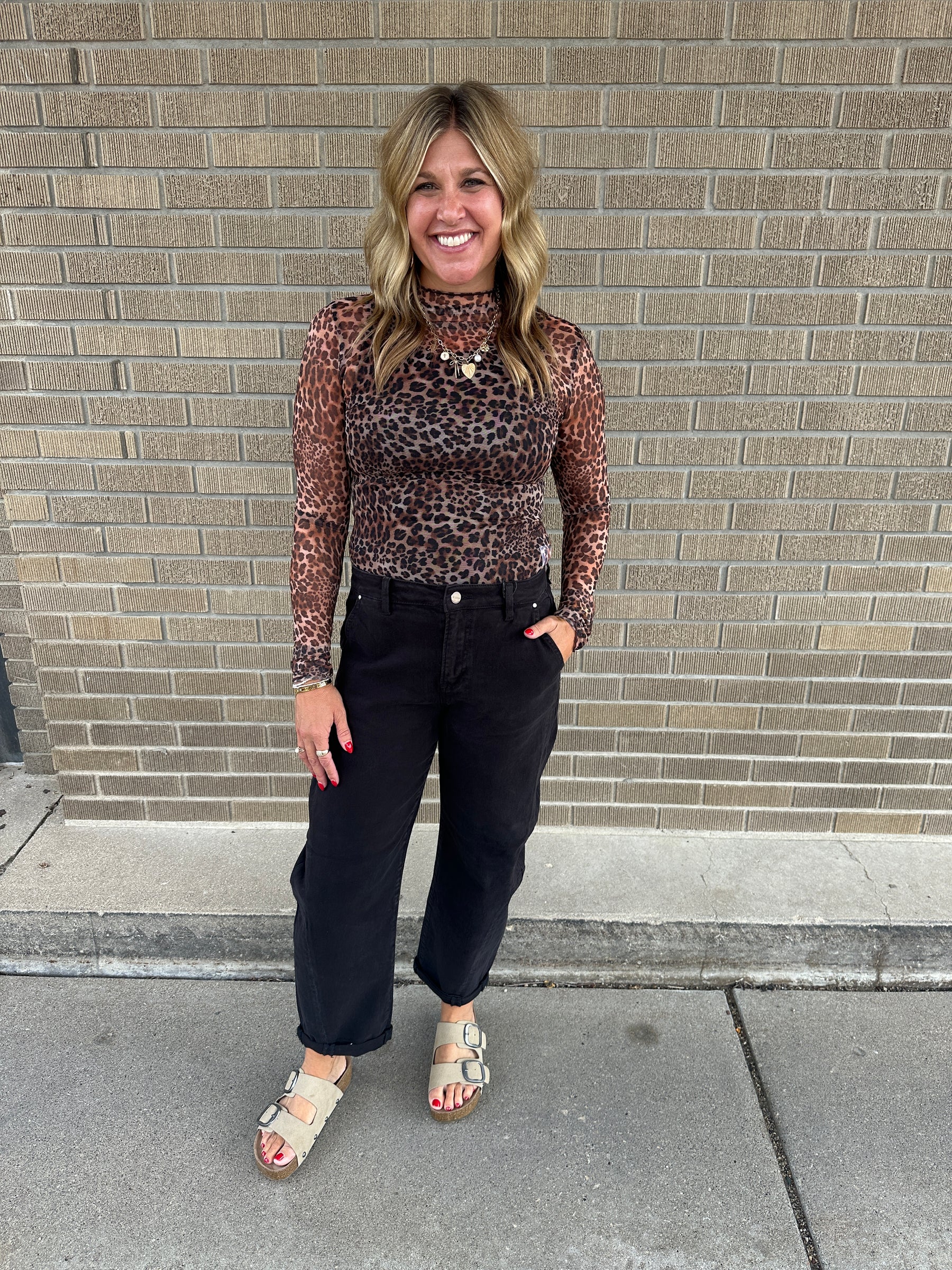 Leopard Layering Top