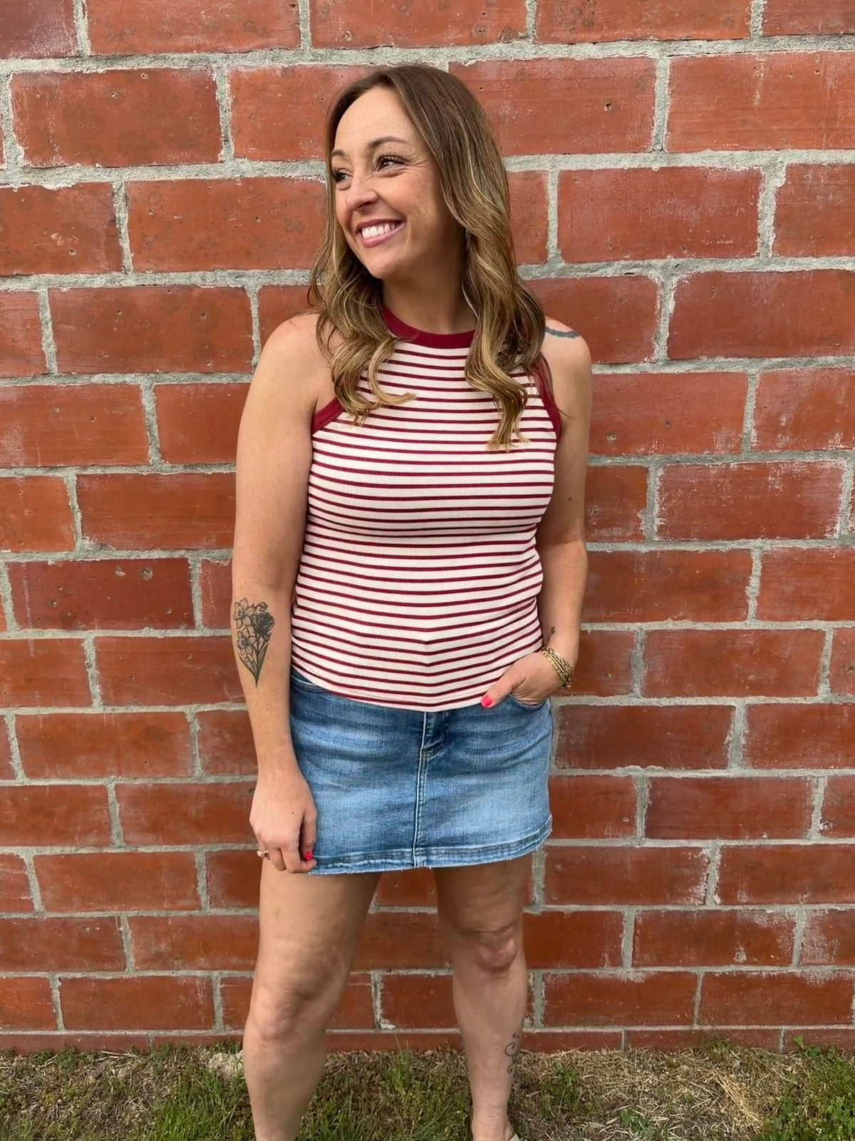 Ellen Tank - Sand Red