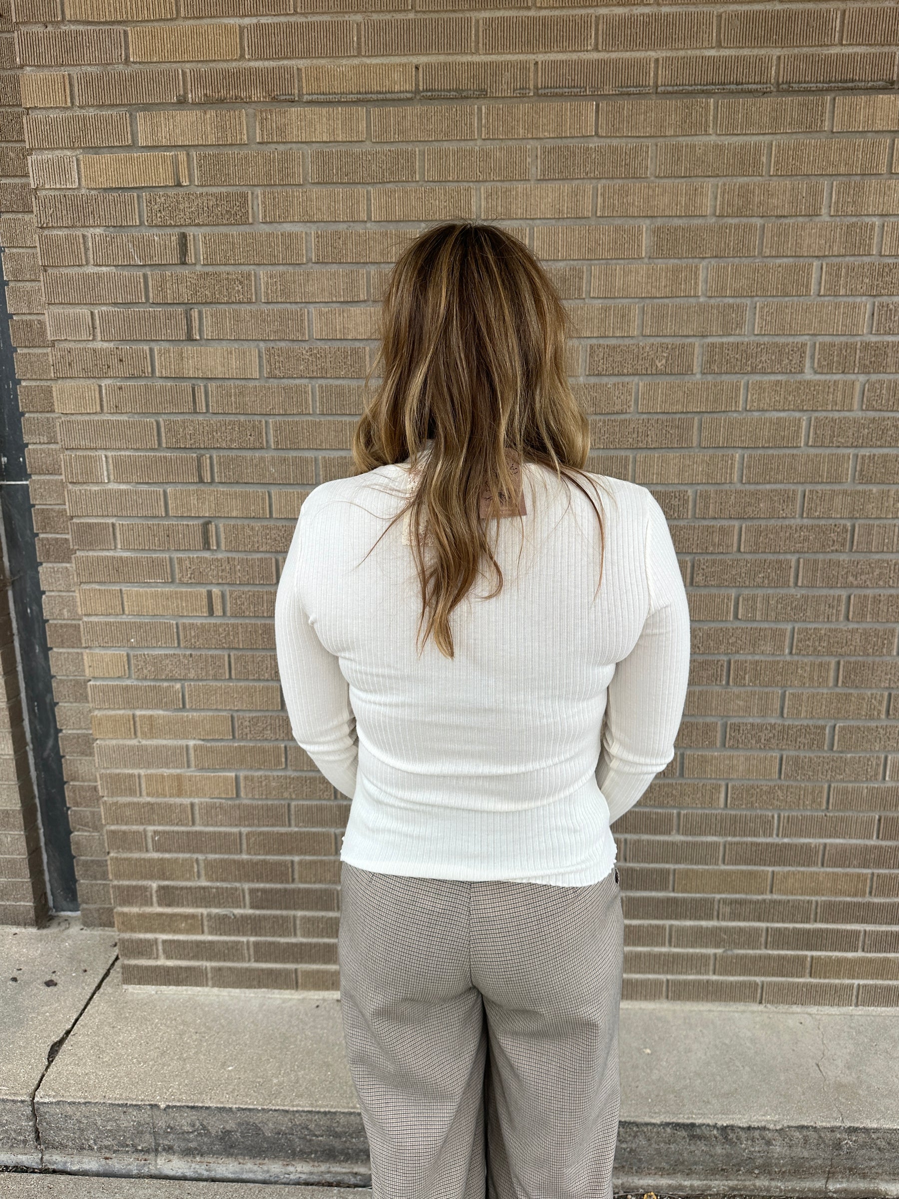 It Girl Ribbed Top - Ivory
