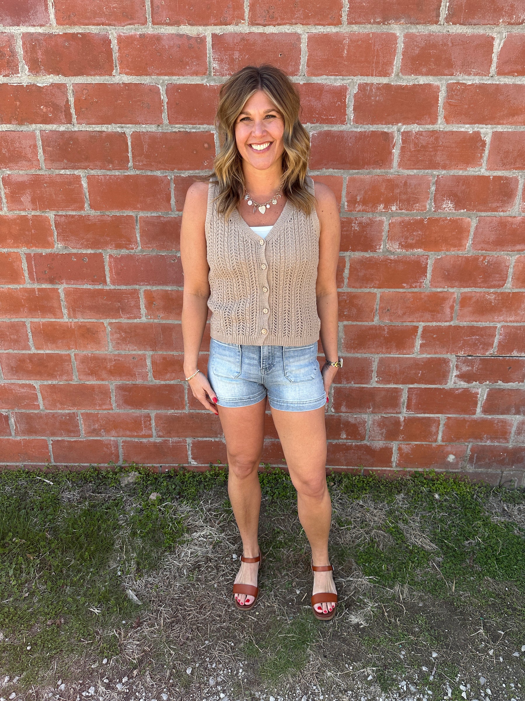 Taupe Sweater Vest