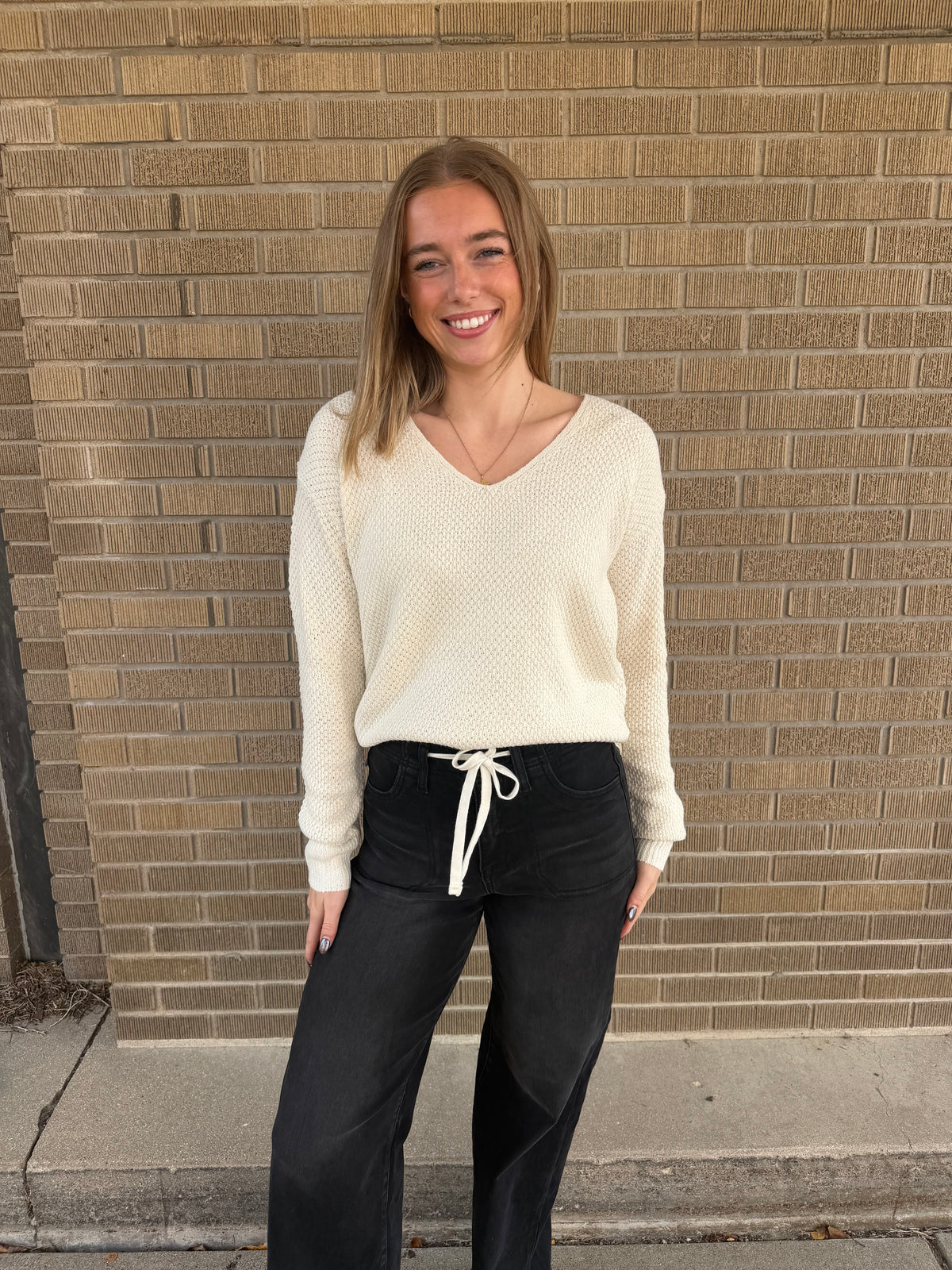 Vanilla V-Neck Sweater