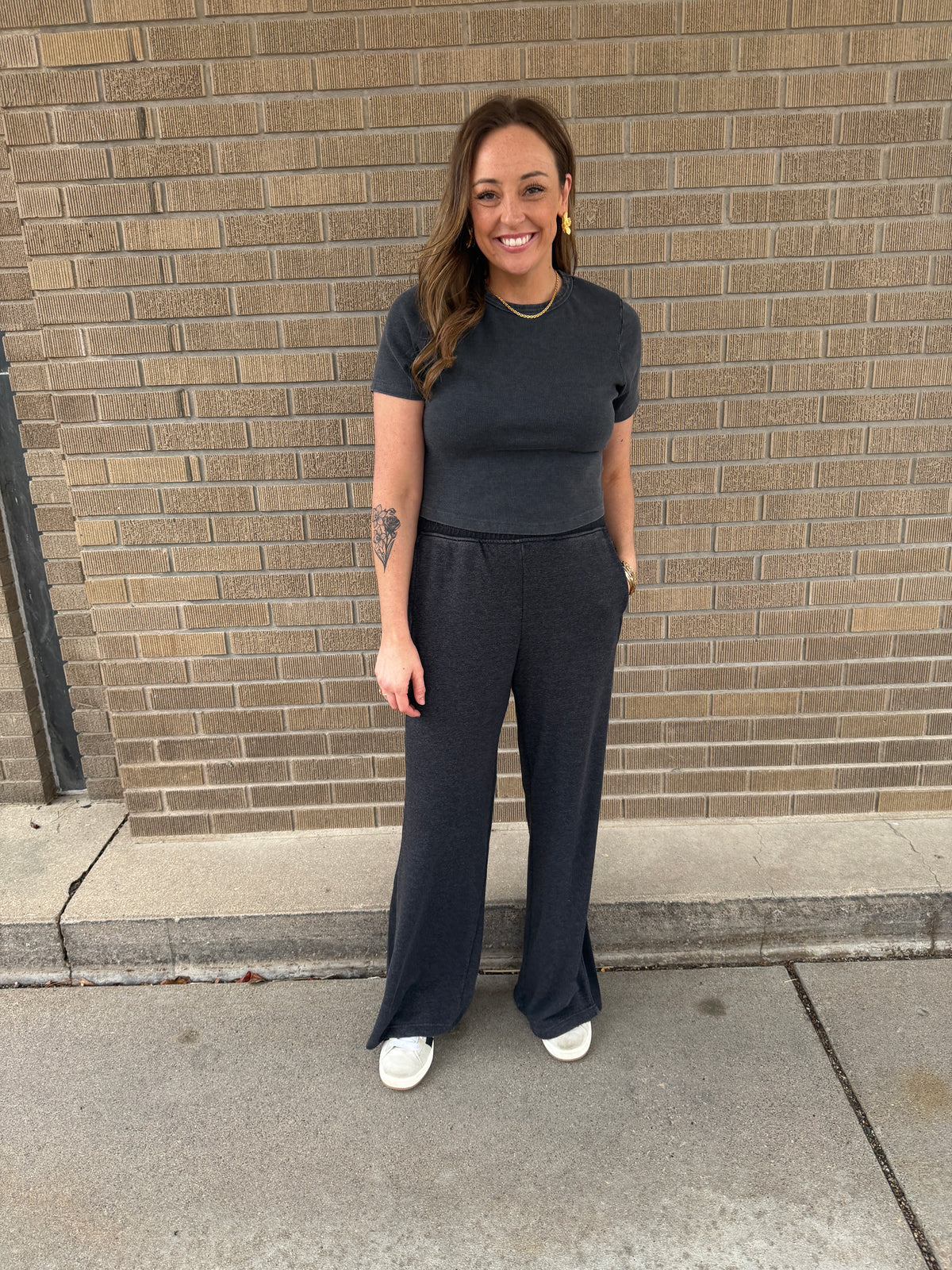 On The Go Wide Leg Pants - Black