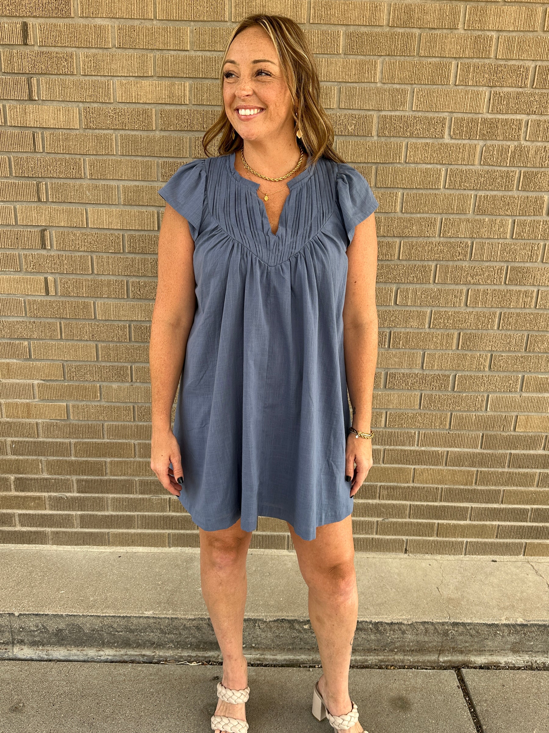All In The Details Blue Dress