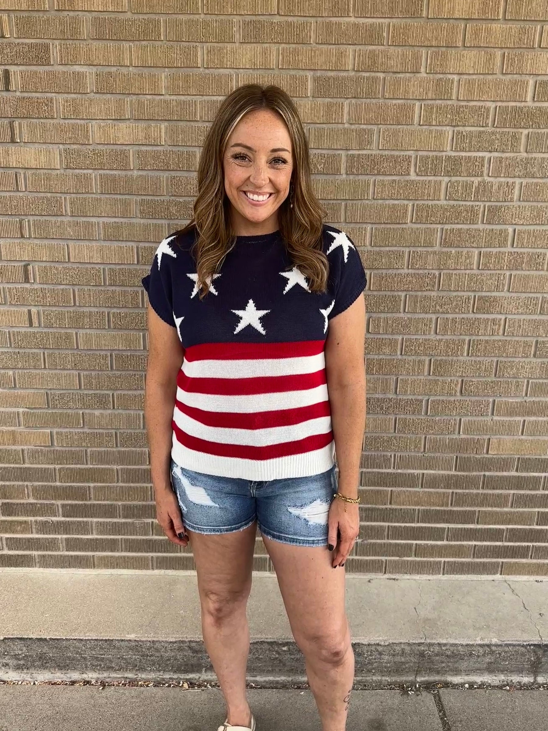 Stars and Stripes Knit Top