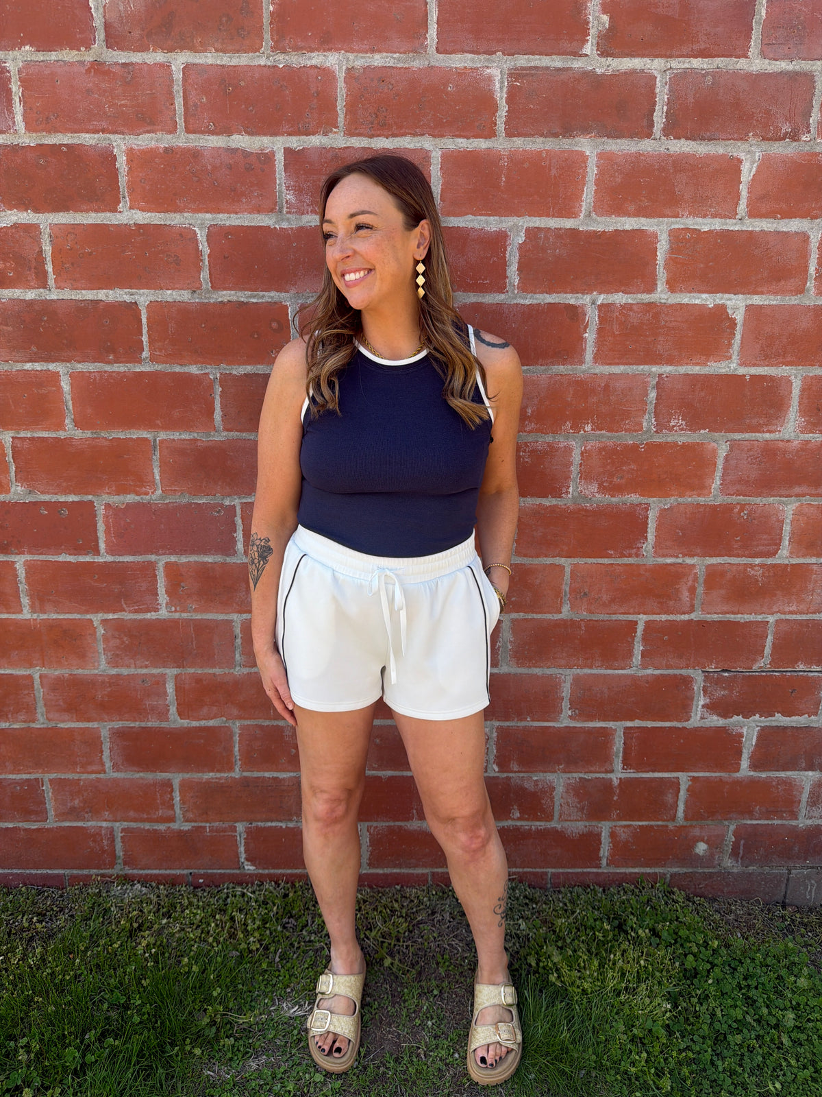 Irina Tank - Charcoal Blue