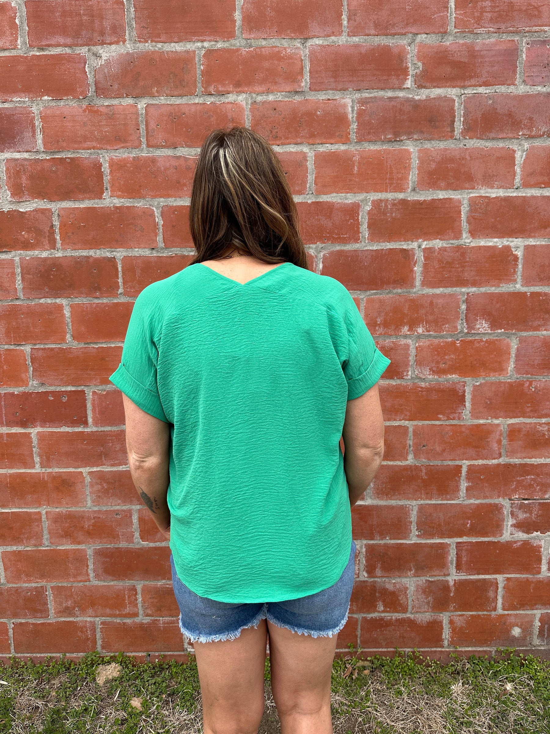 Adorable in Aqua Blouse