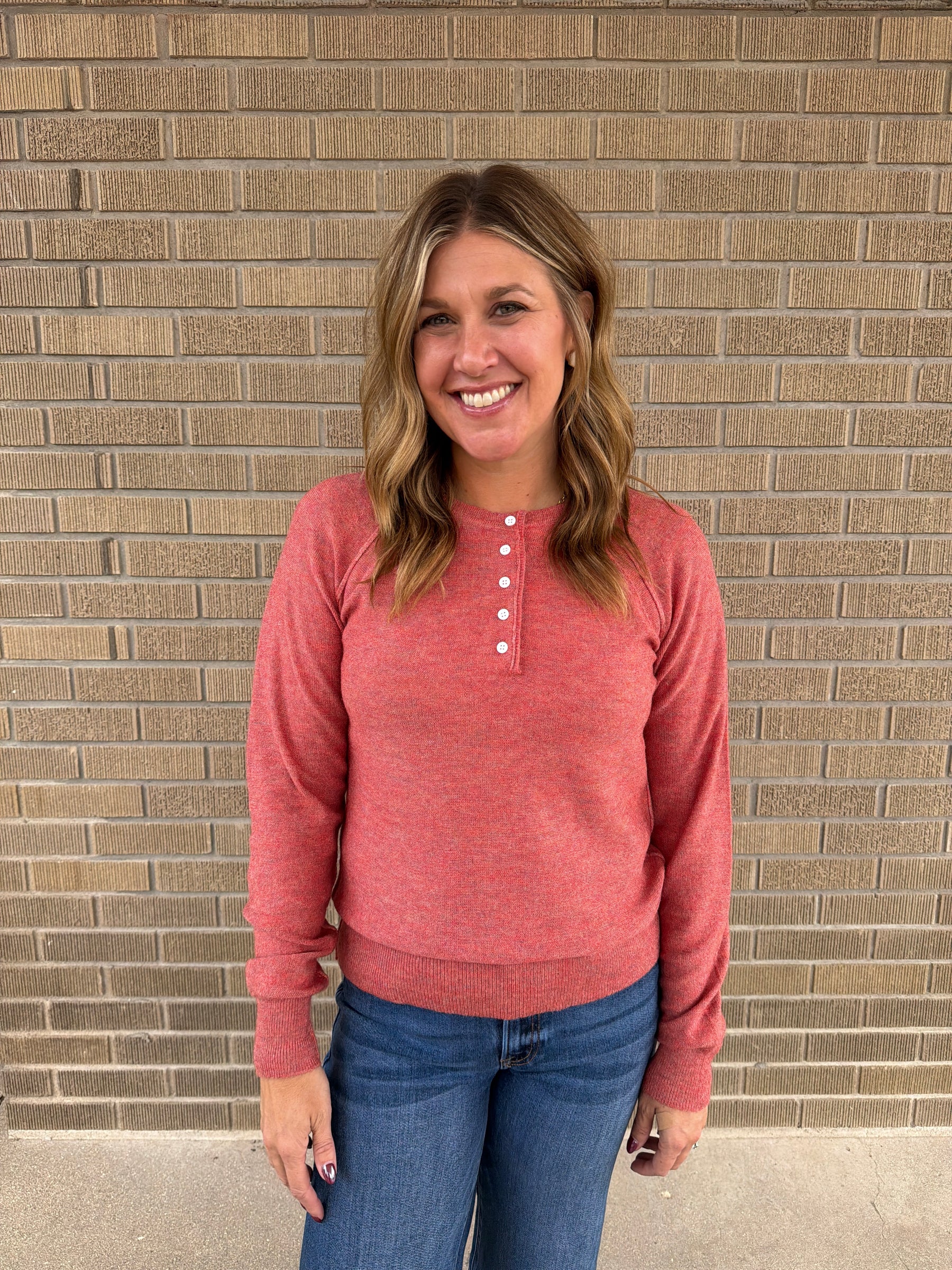 Lightweight Henley Sweater