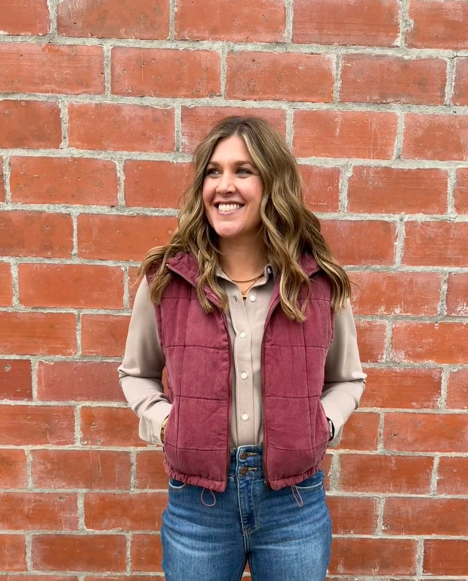 Brina Vest - Crushed Berry