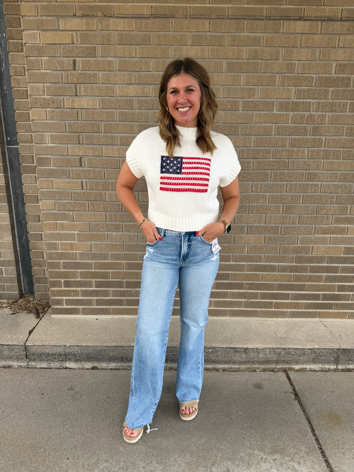 American Flag Sweater