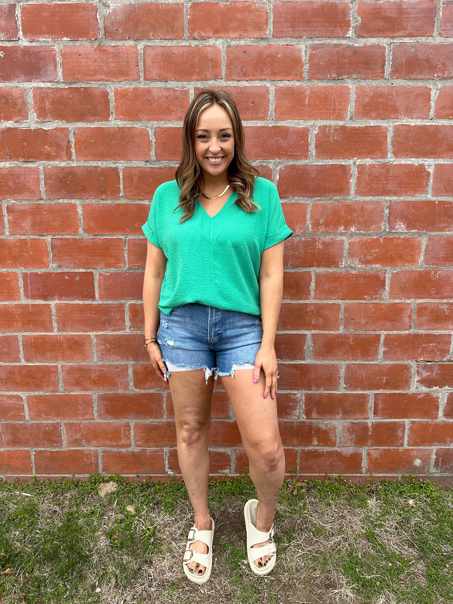 Adorable in Aqua Blouse
