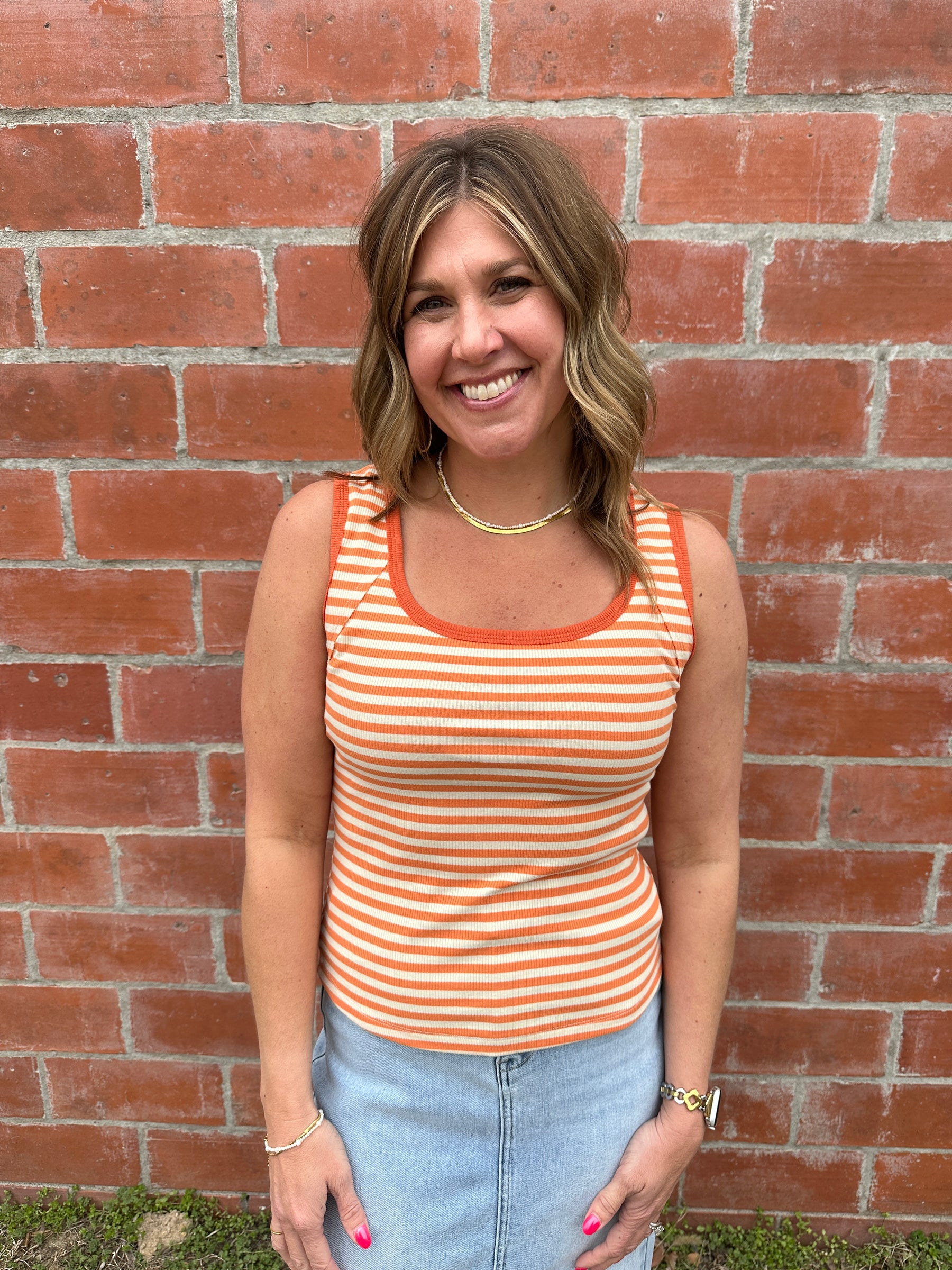 Stripe Orange Tank