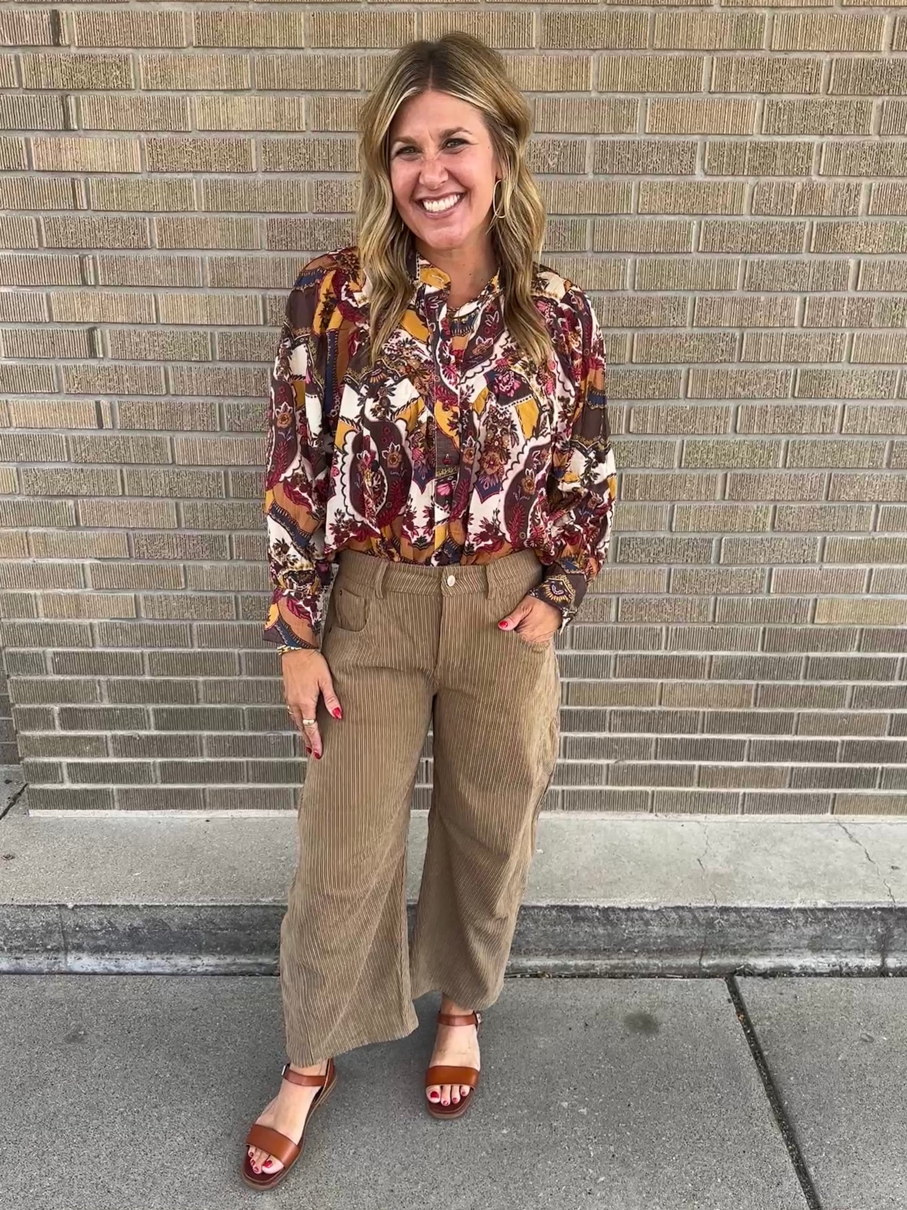 Corduroy Barrel Jeans