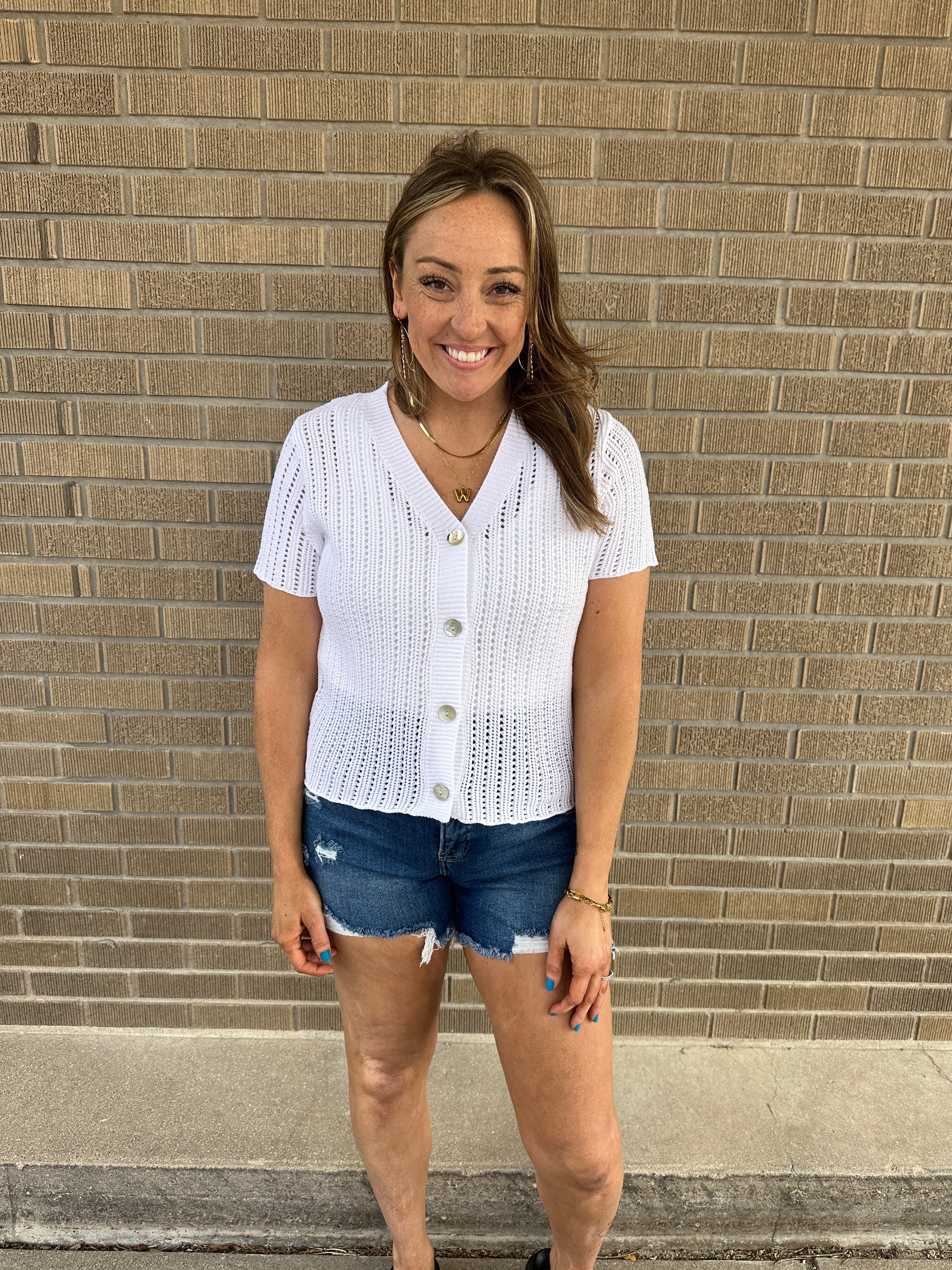White Crochet Cardigan