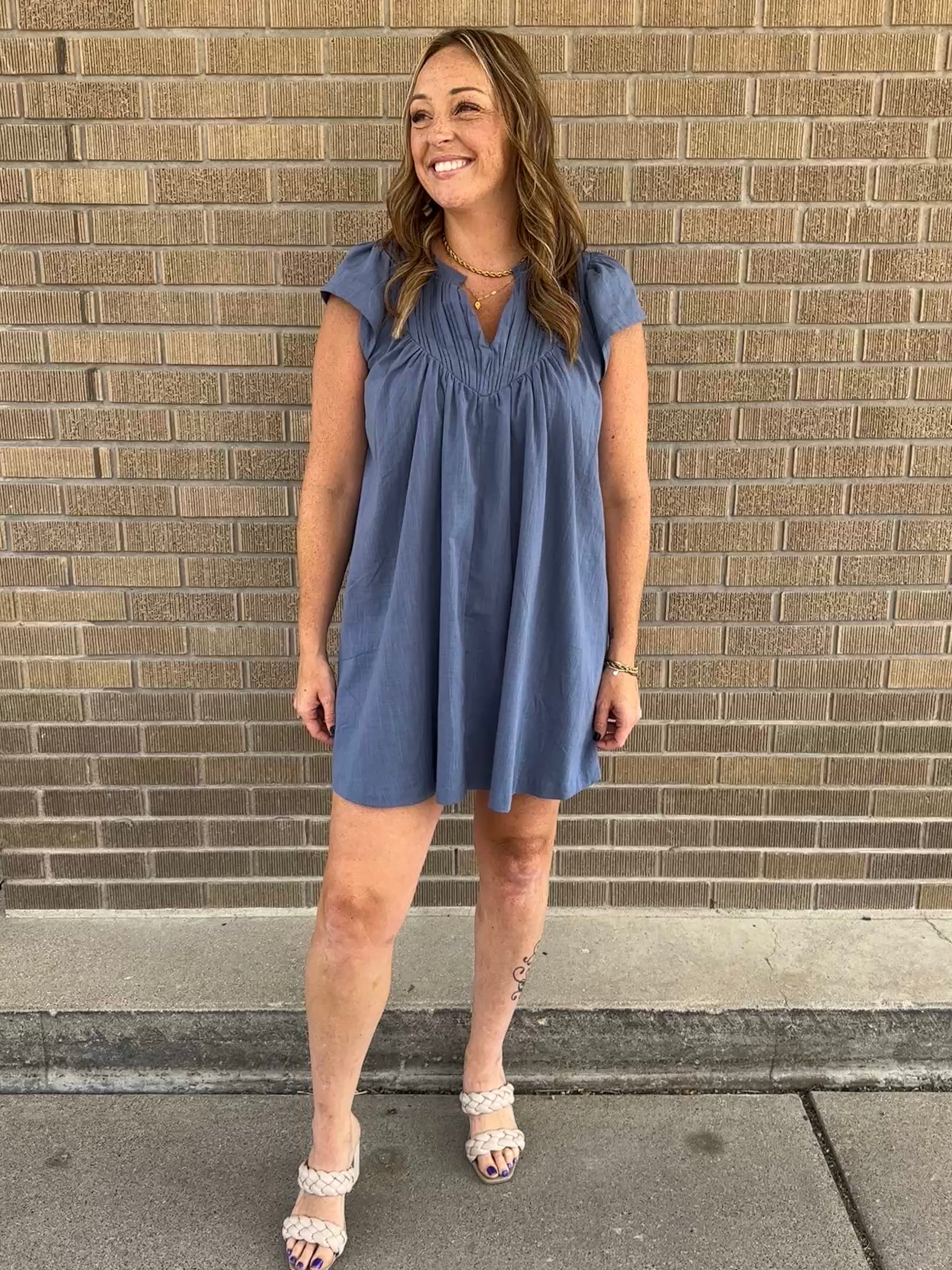All In The Details Blue Dress