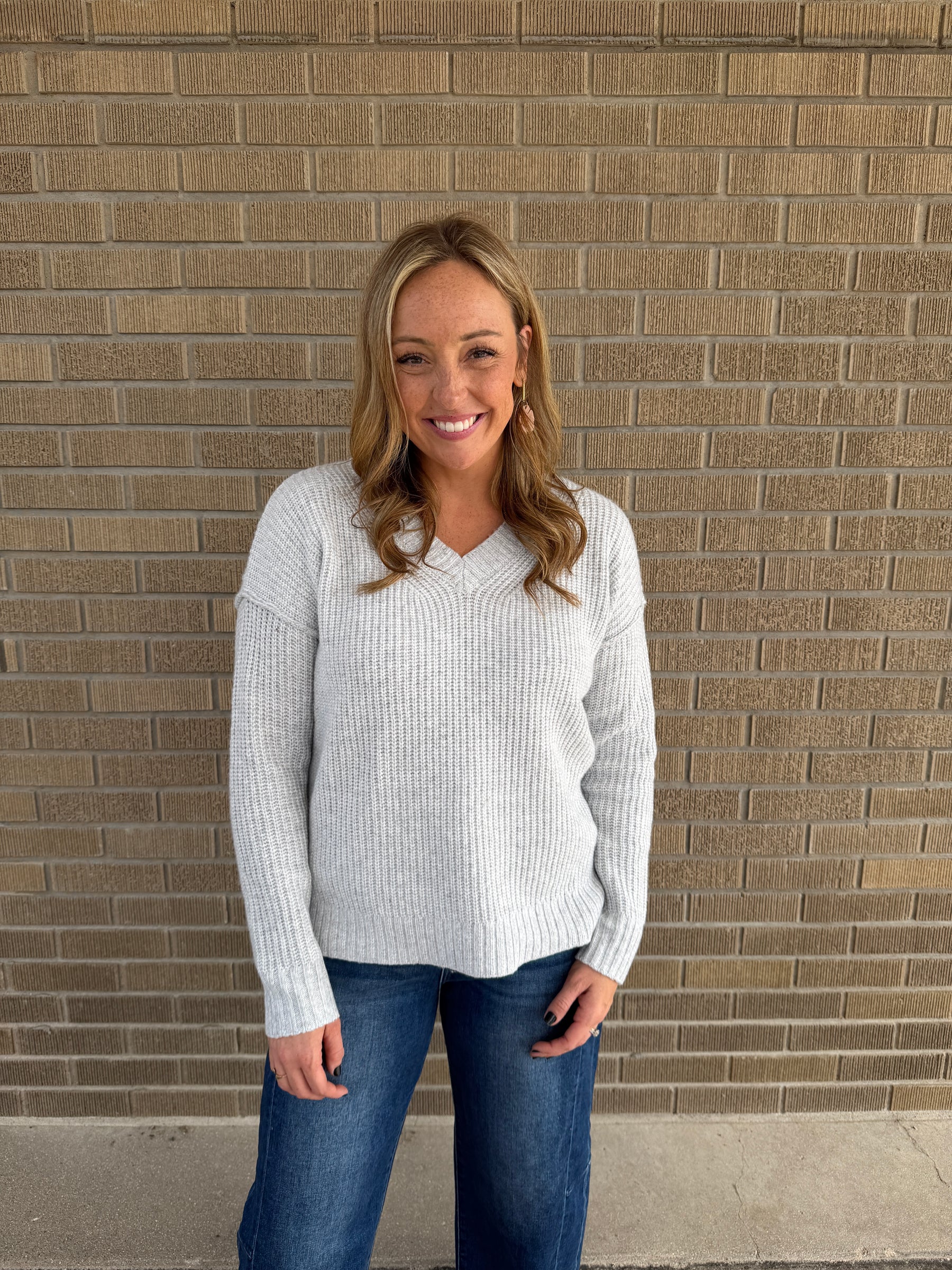 Chunky Knit Grey Sweater