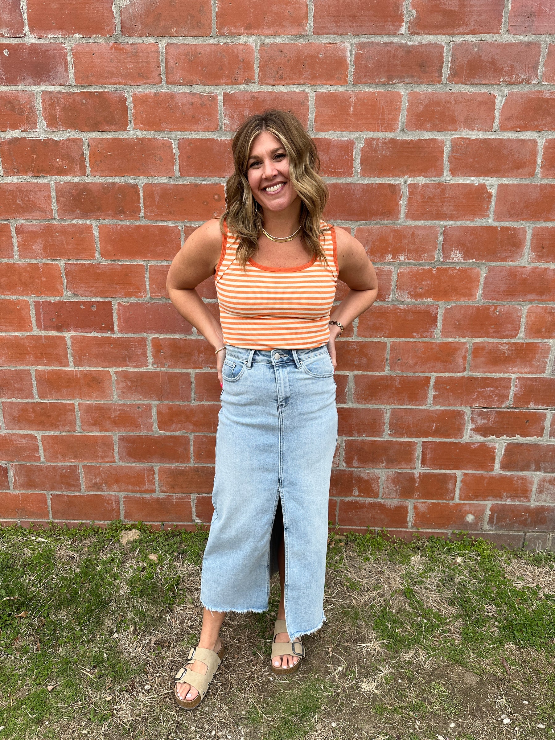 Stripe Orange Tank