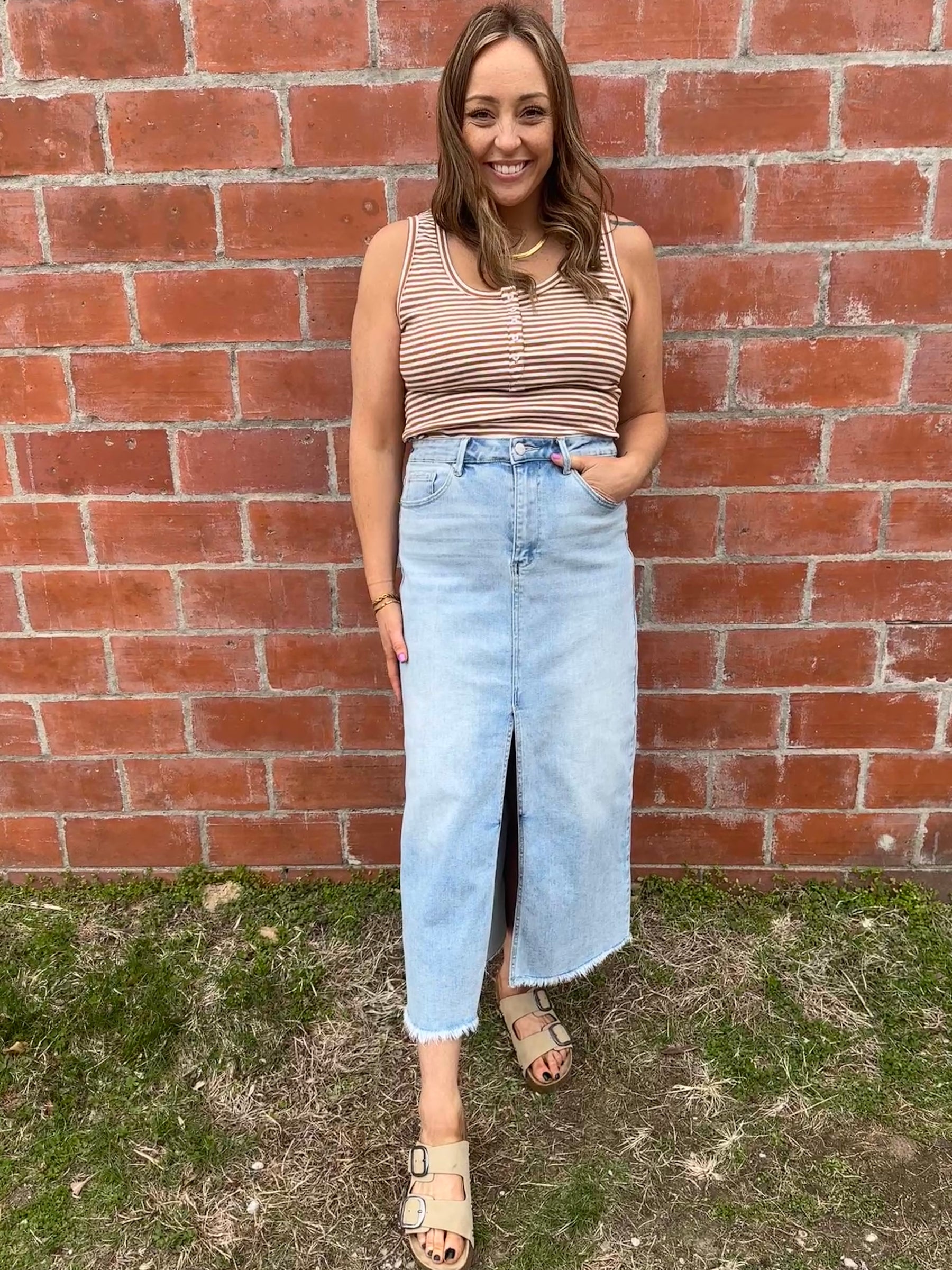 Denim Maxi Skirt