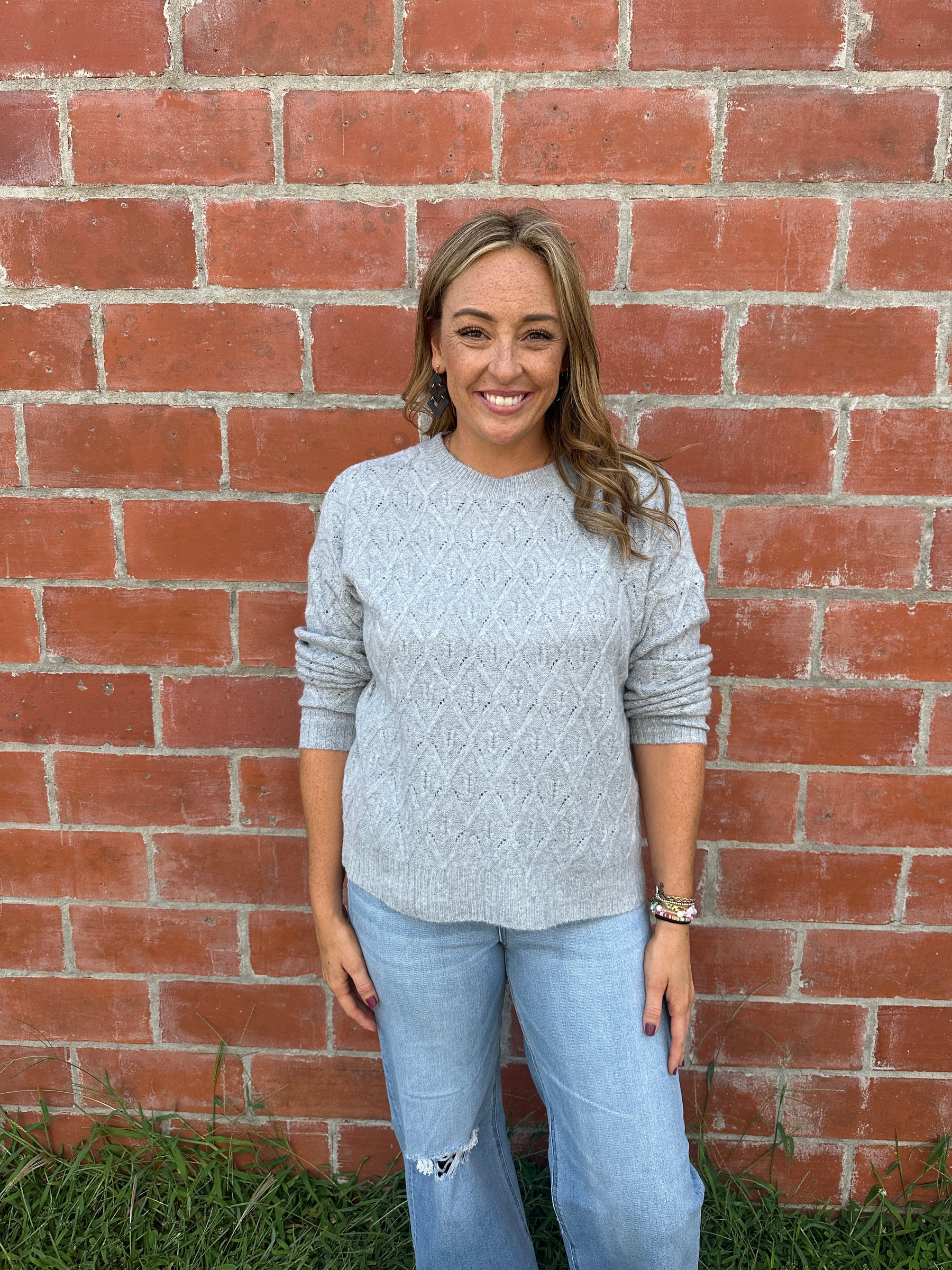 Heather Grey Knit Sweater