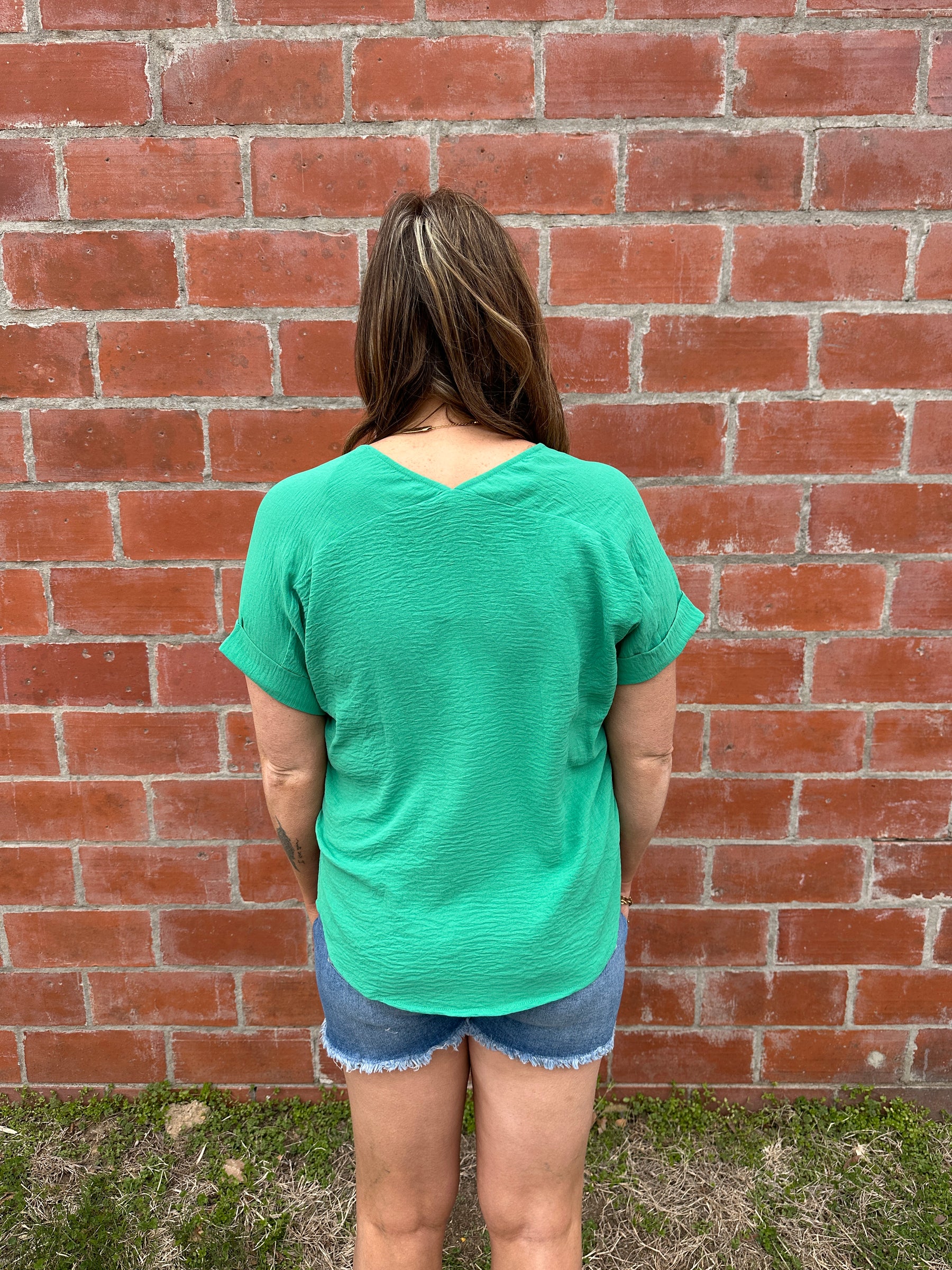 Adorable in Aqua Blouse