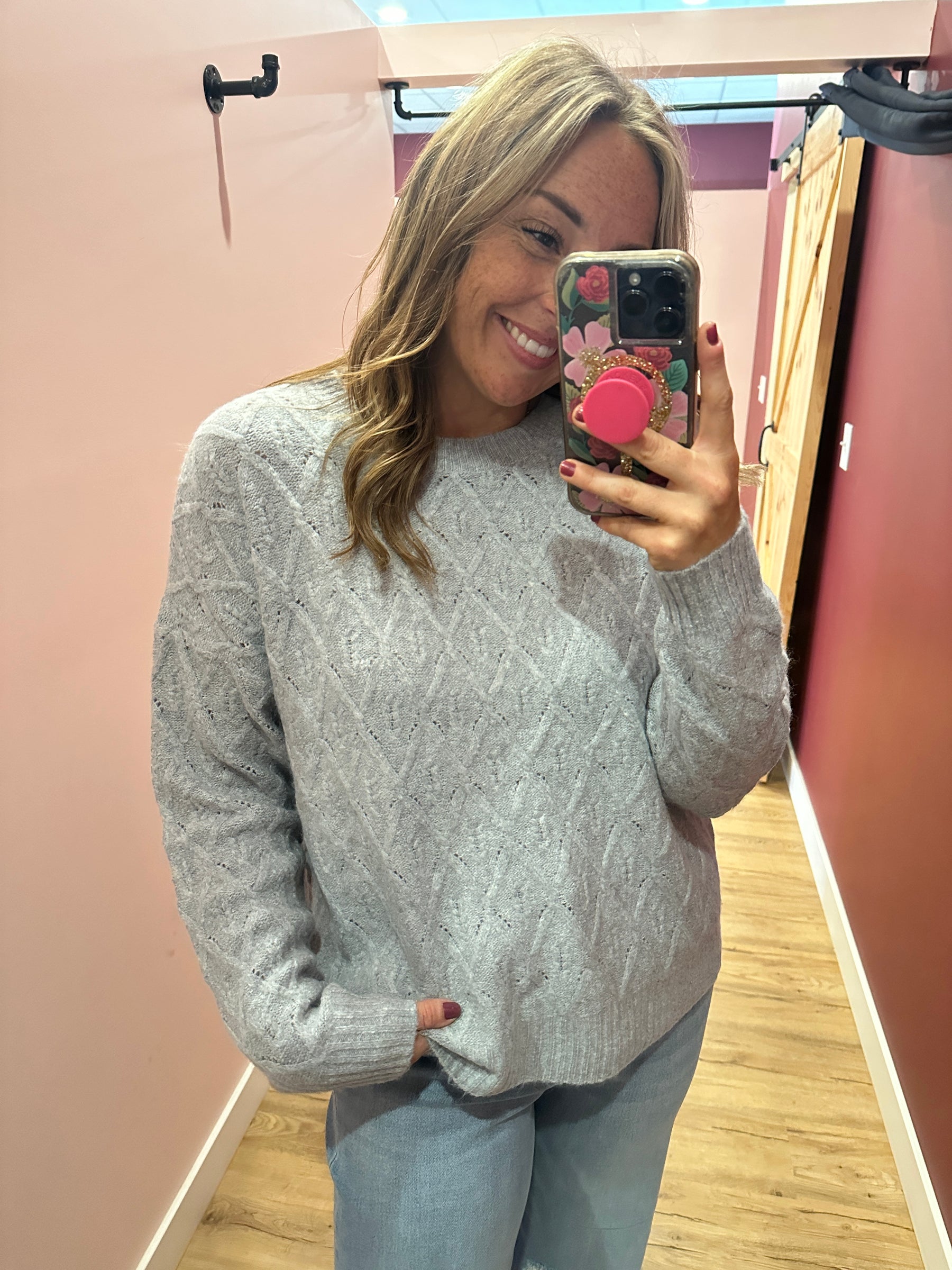 Heather Grey Knit Sweater