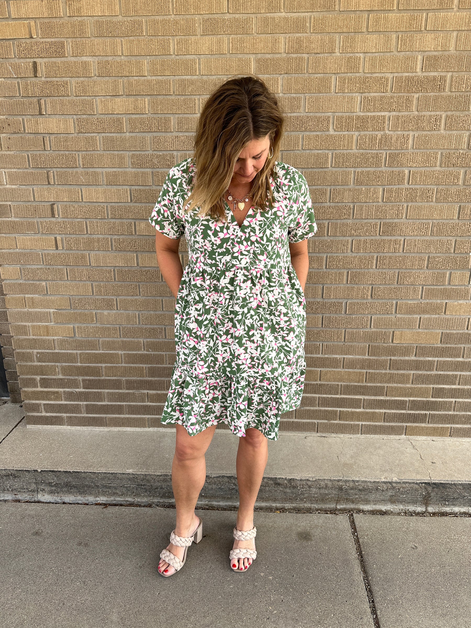 Green Floral Dress