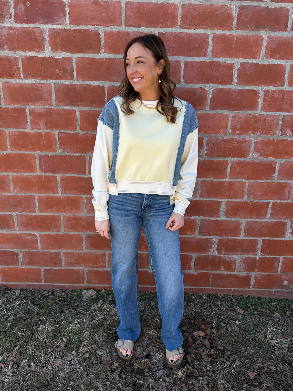 Lemon Cream & Blue Dreams Top