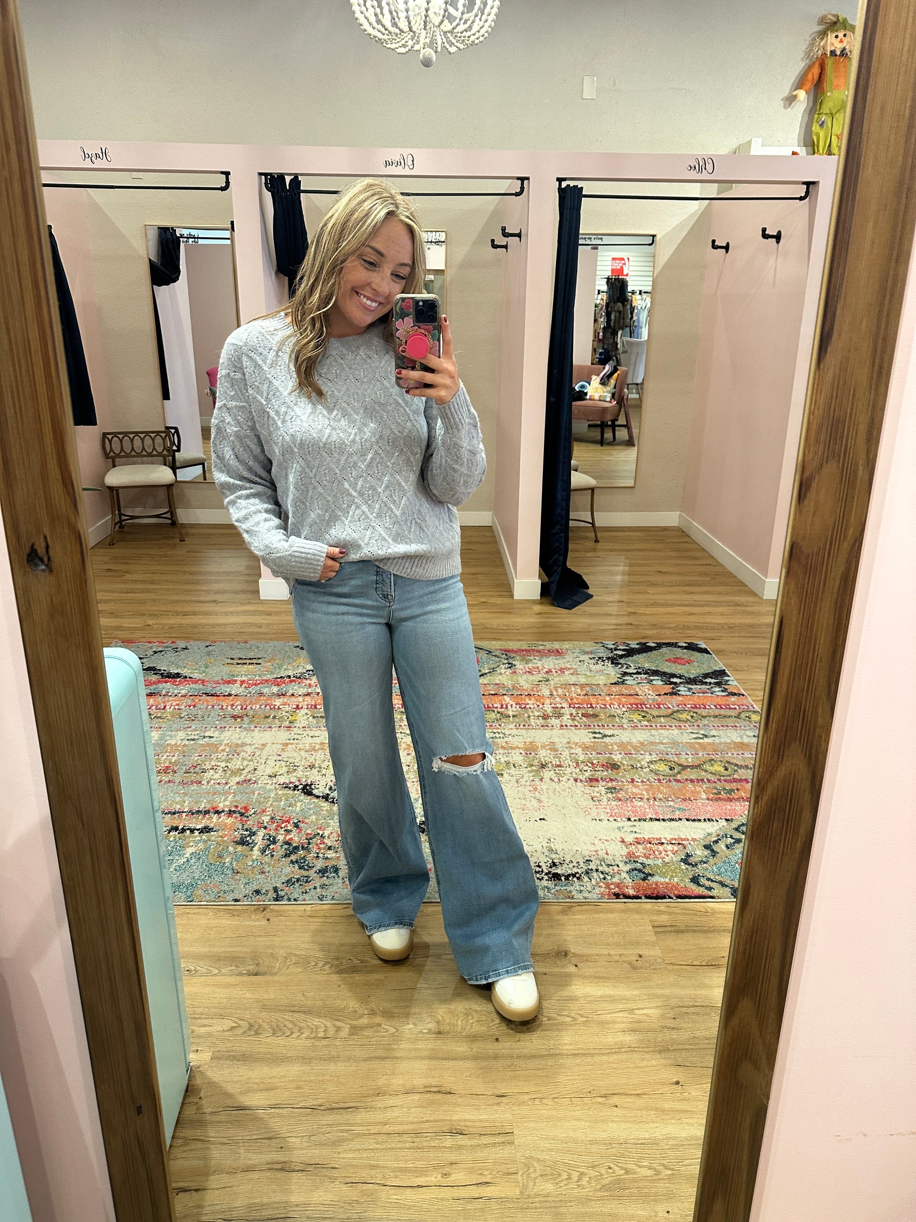 Heather Grey Knit Sweater