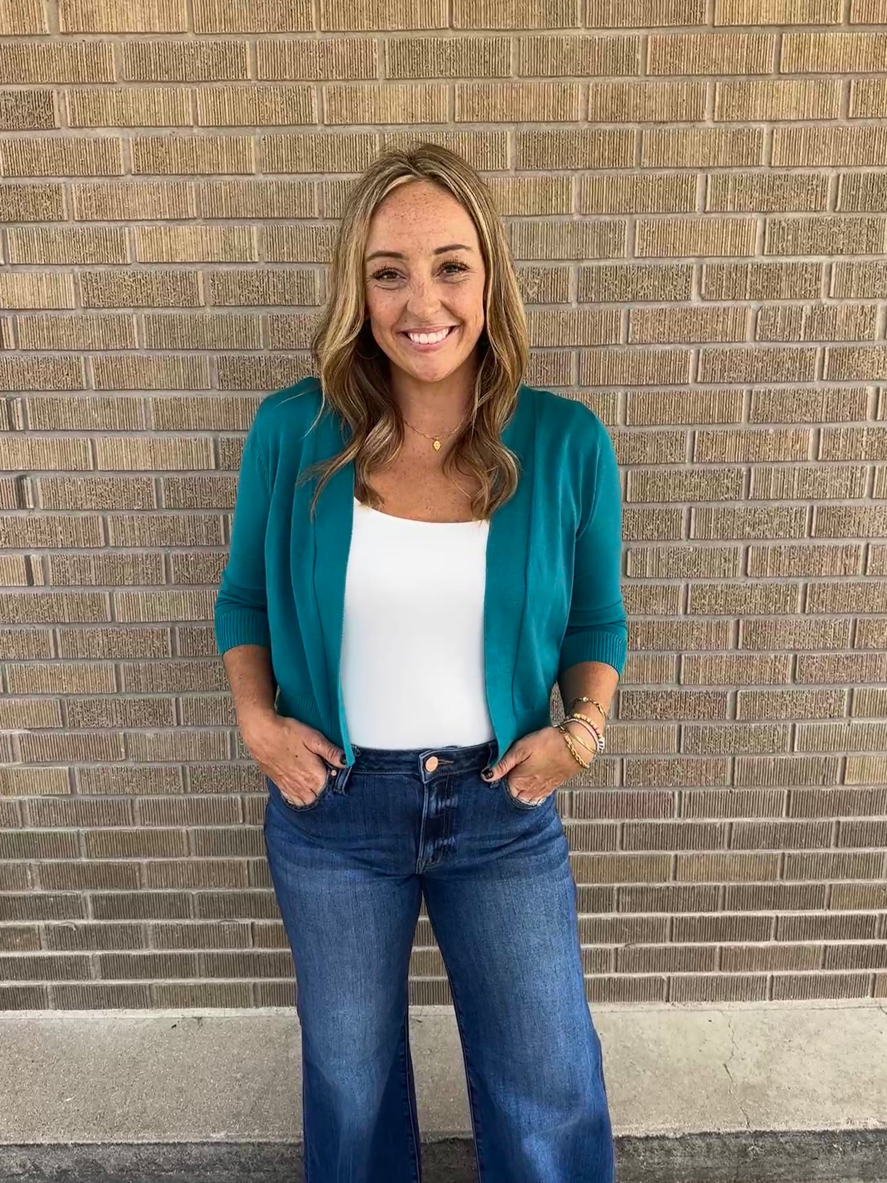 Crop Rooted Cardigan - Dark Green