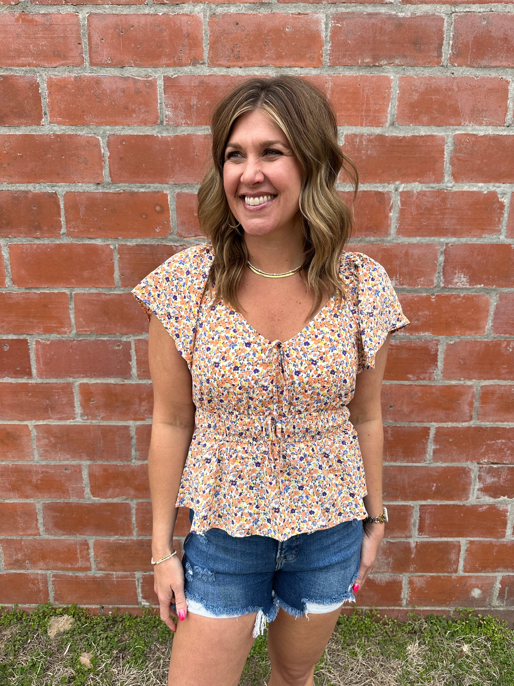 Cute as Ever Floral Peplum Top