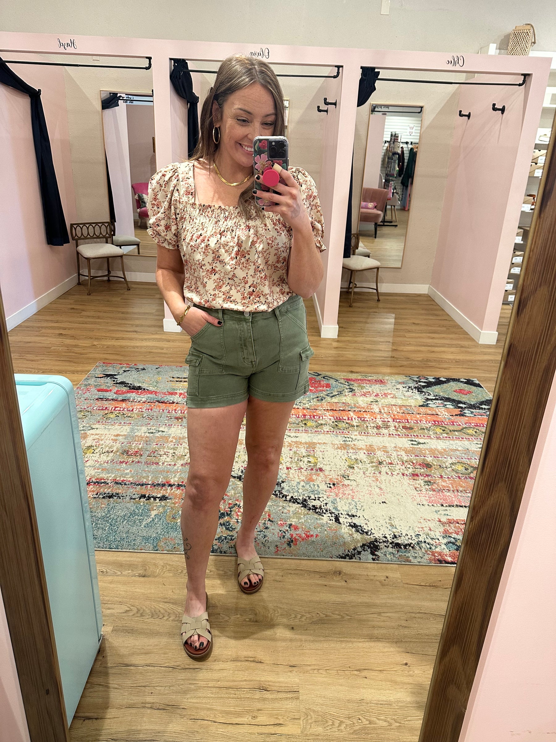 Cream Floral Blouse