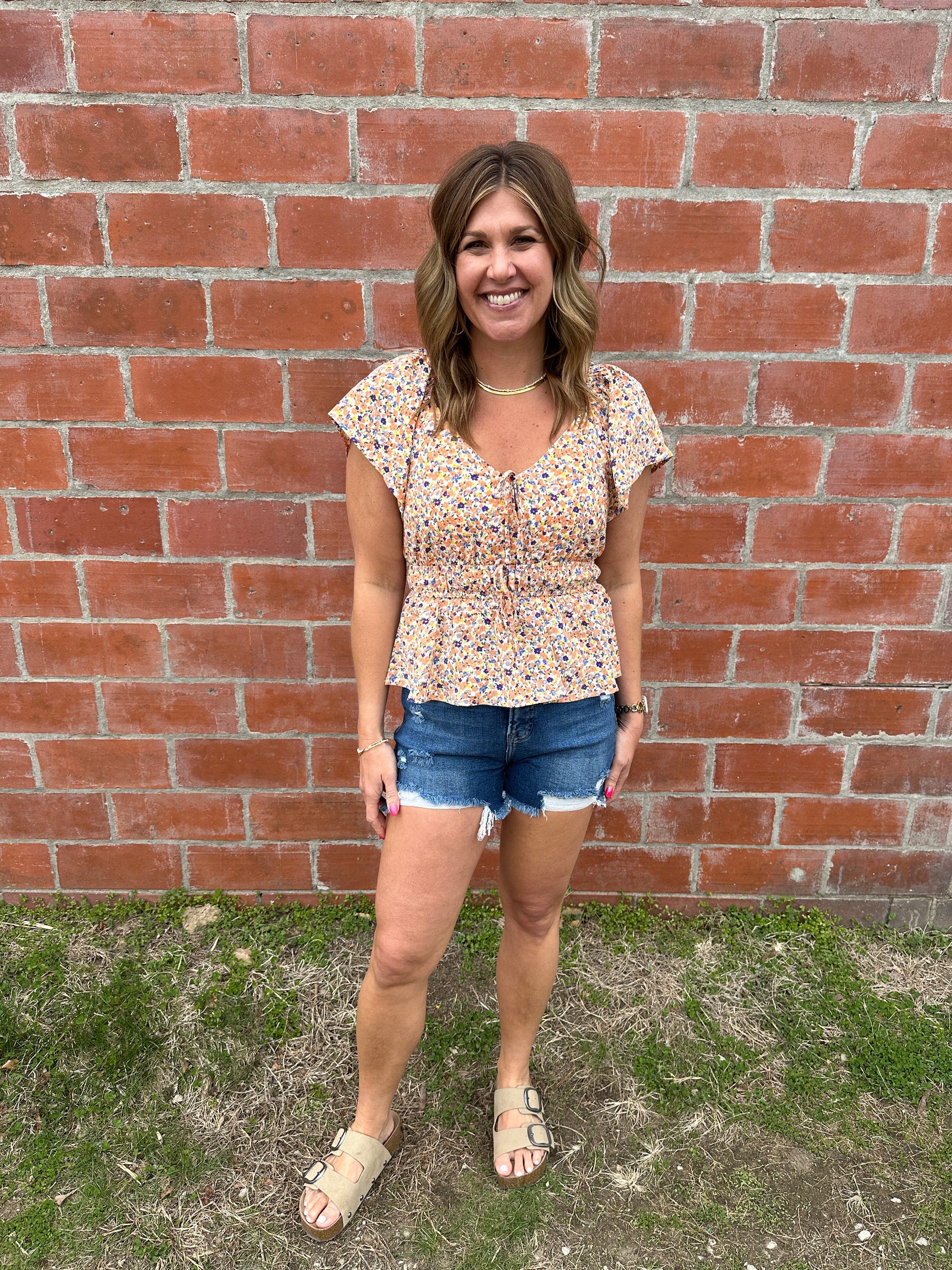 Cute as Ever Floral Peplum Top
