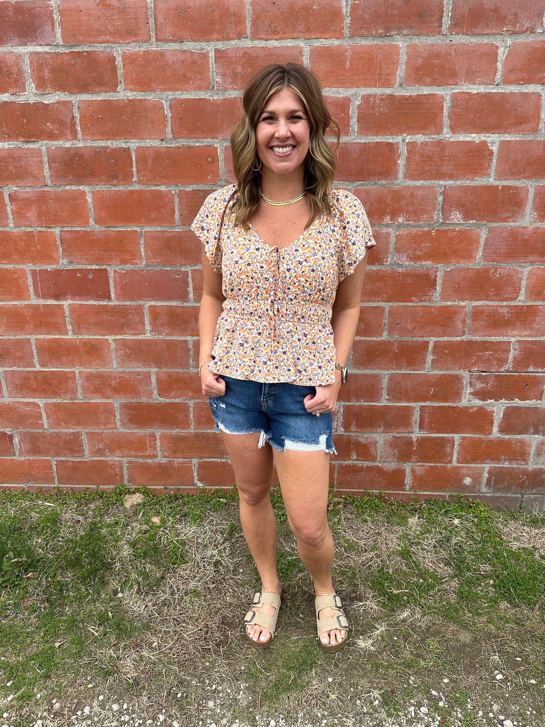 Cute as Ever Floral Peplum Top