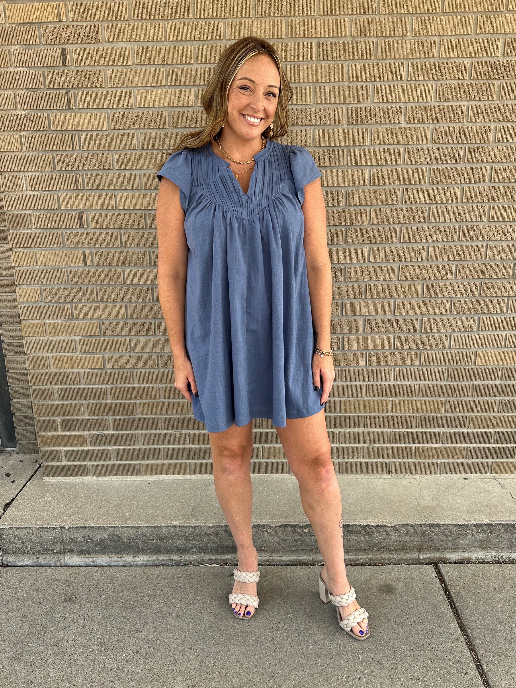 All In The Details Blue Dress