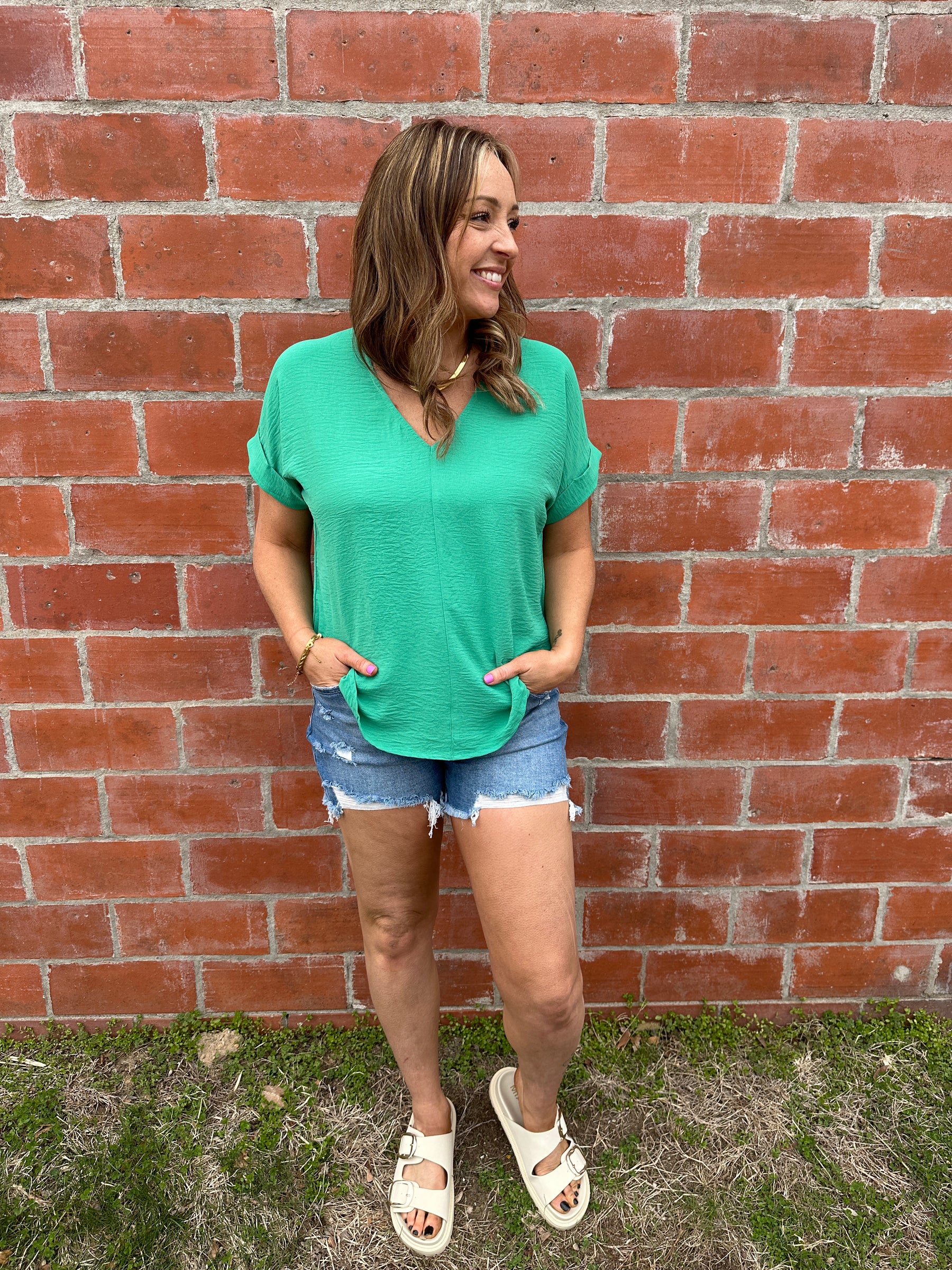 Adorable in Aqua Blouse