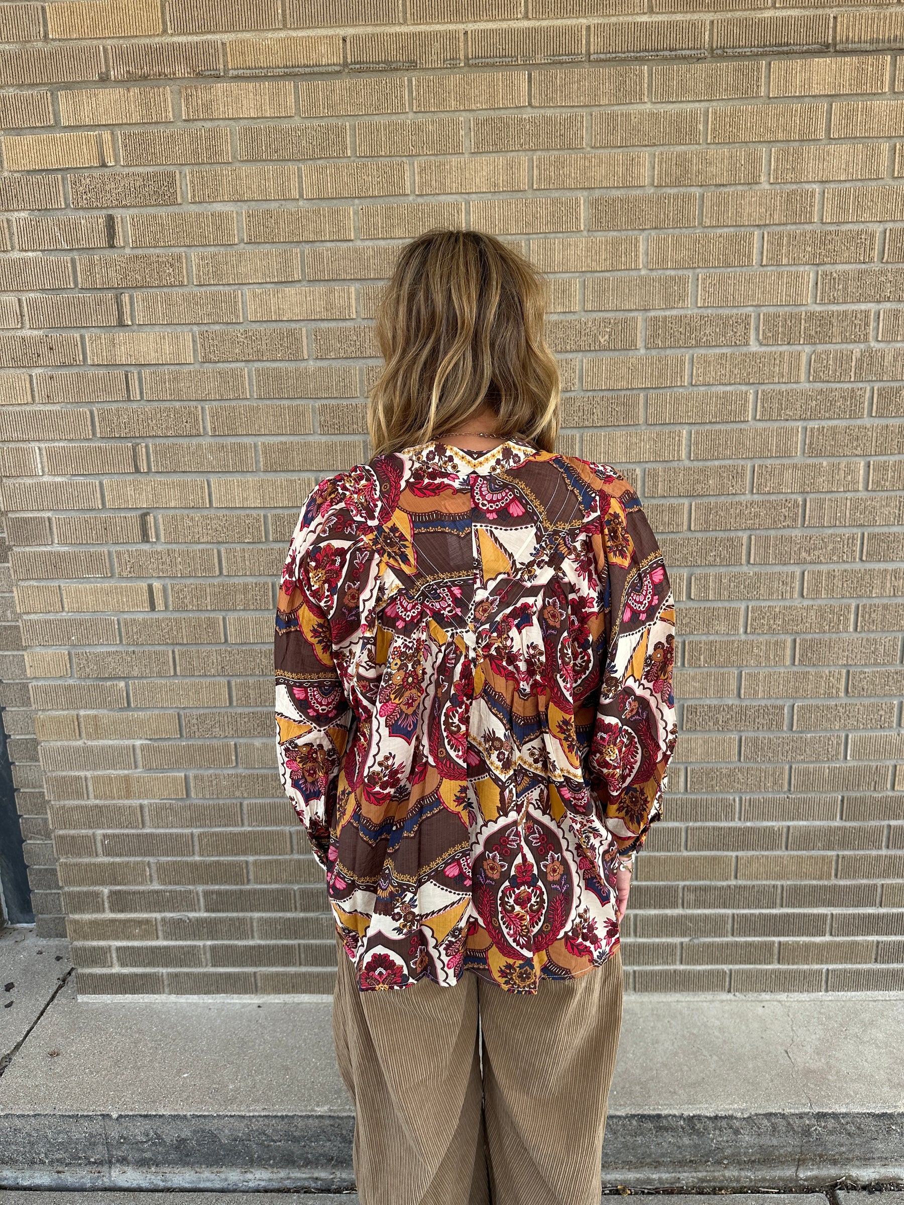 Gem Tones Floral Blouse