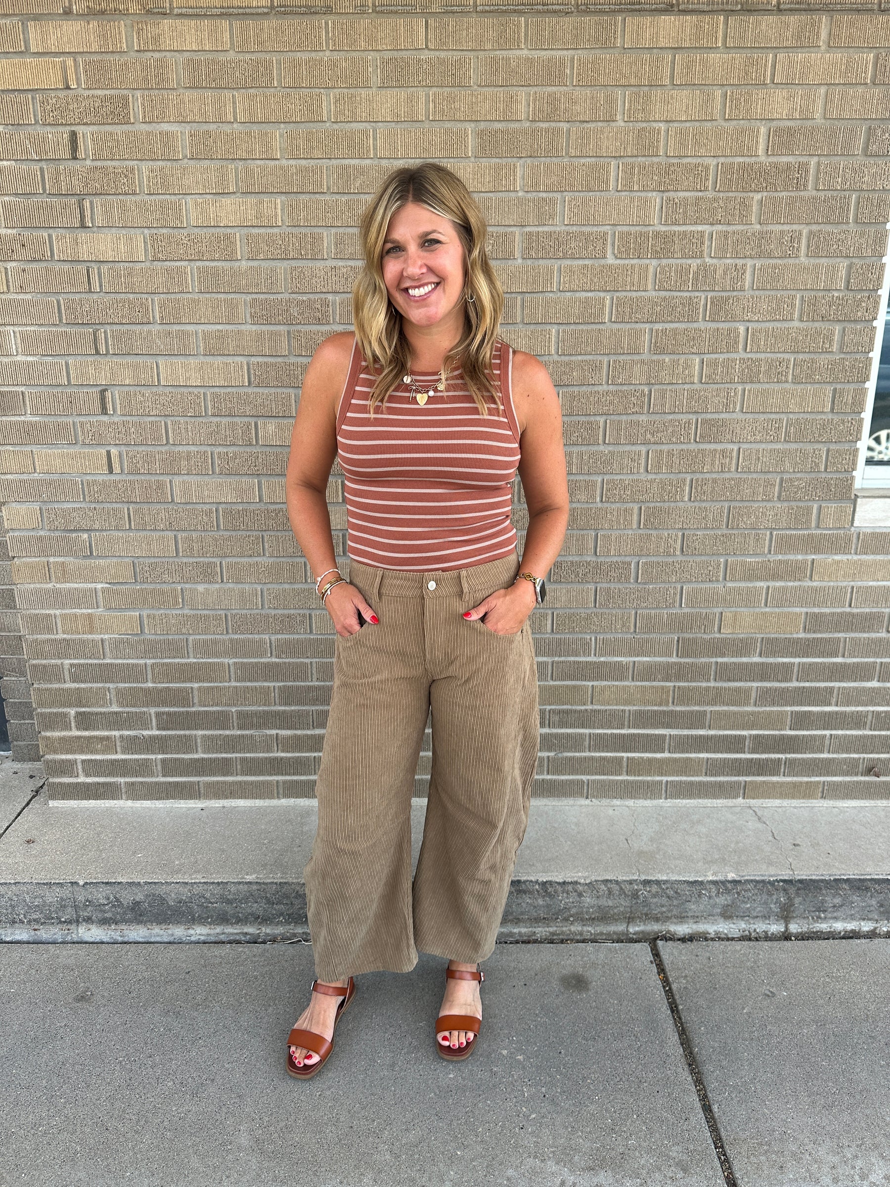Corduroy Barrel Jeans