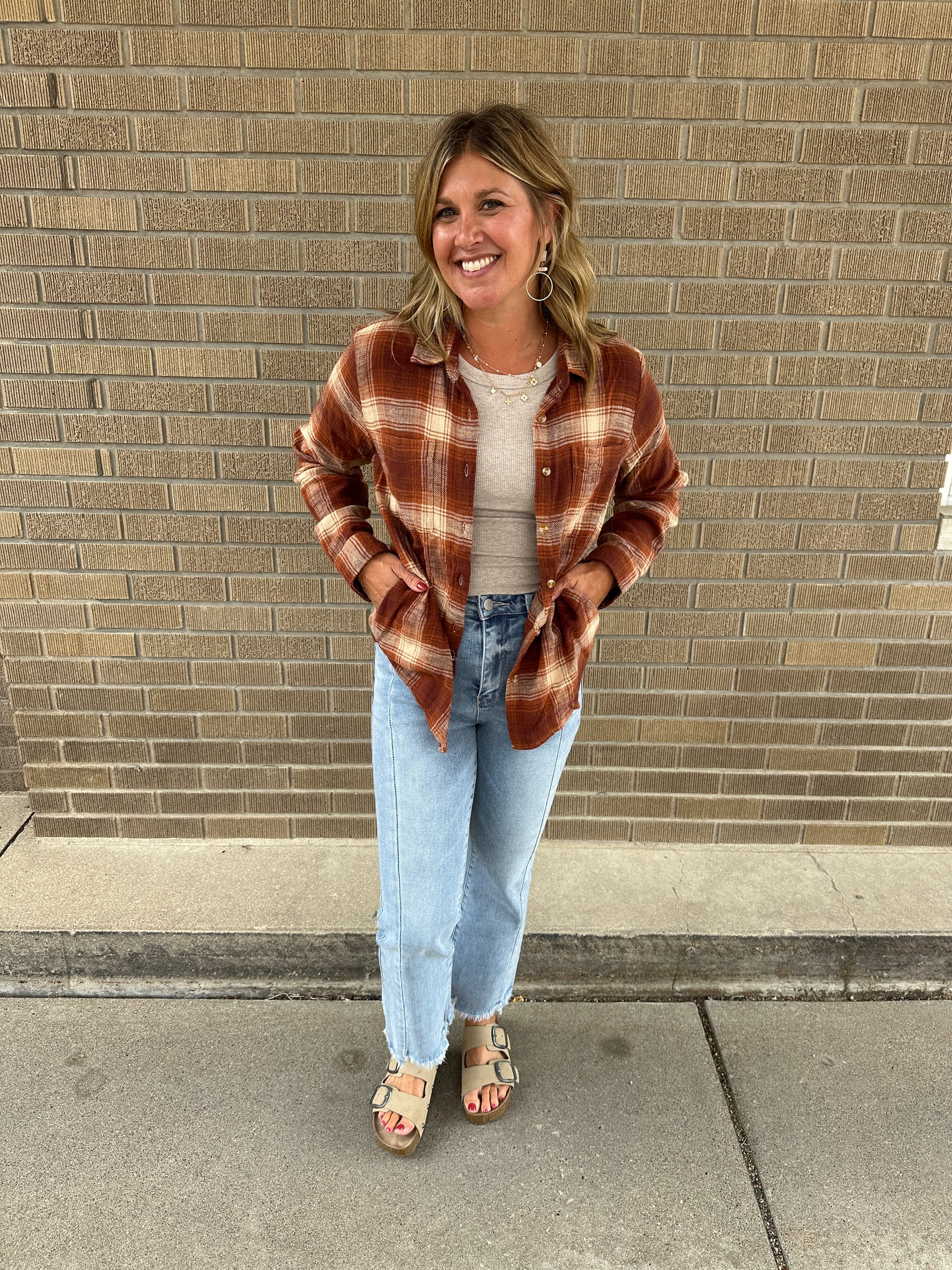 Barry Shirt - Ginger Spice Plaid