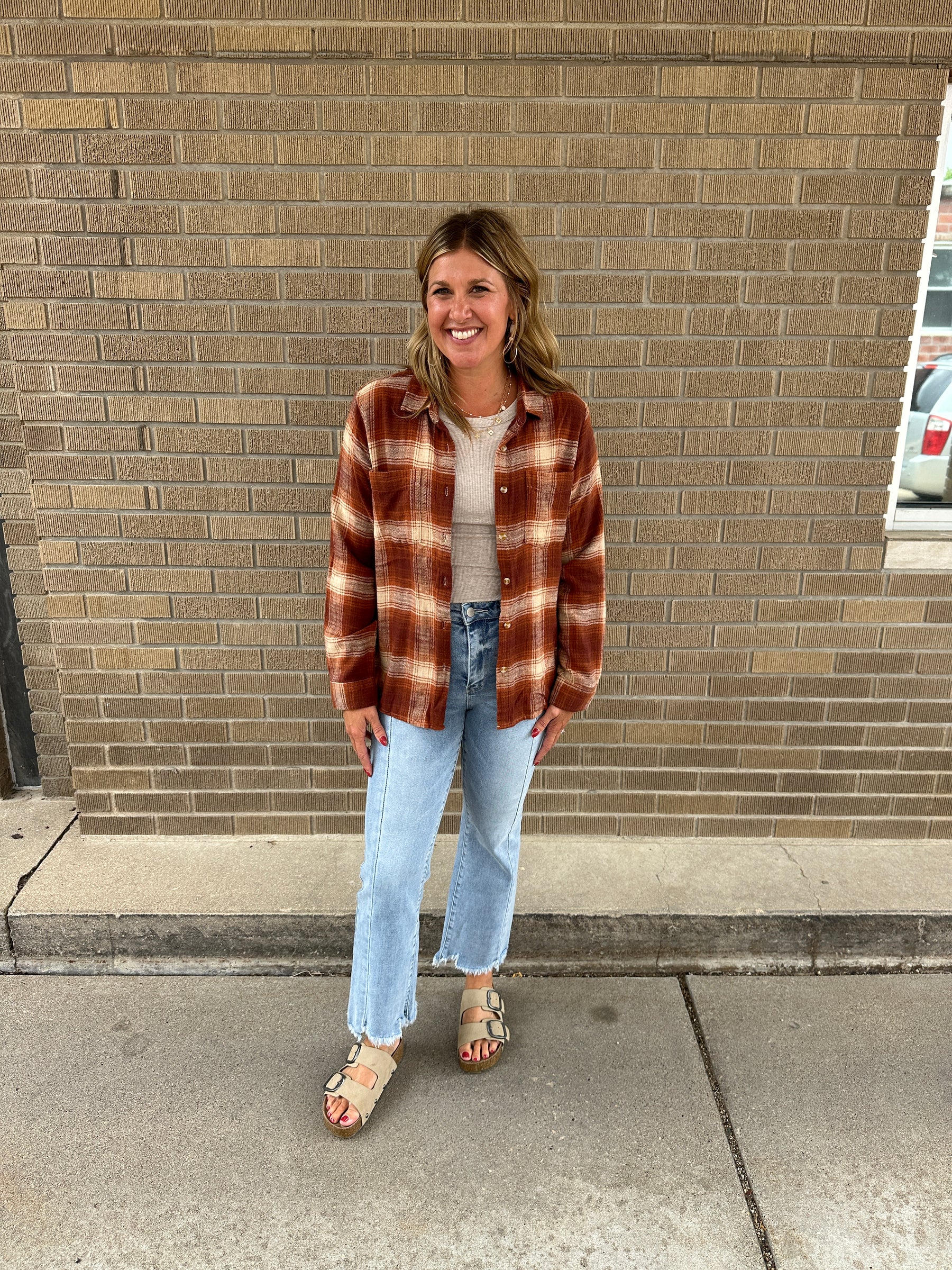 Barry Shirt - Ginger Spice Plaid