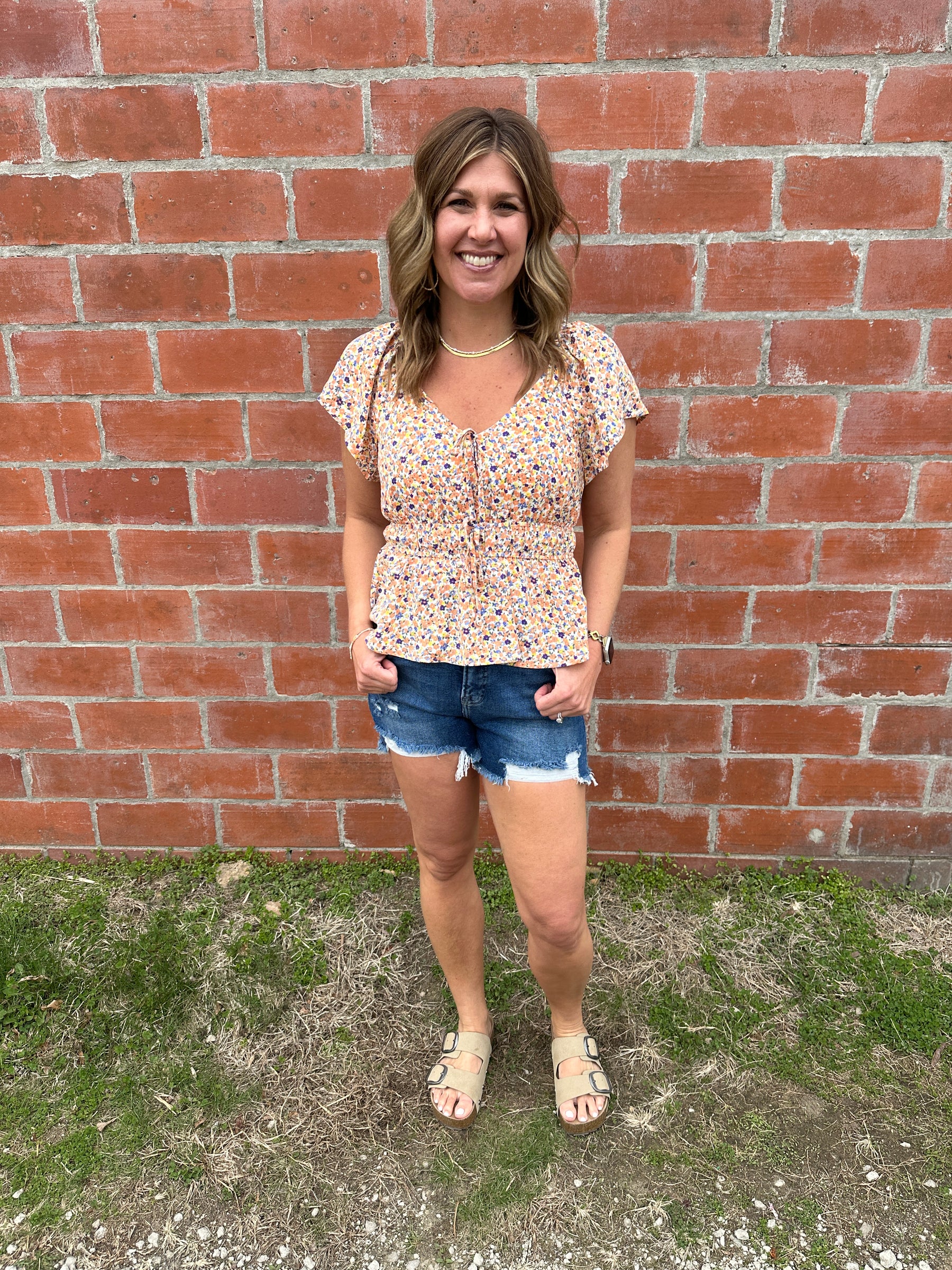 Cute as Ever Floral Peplum Top